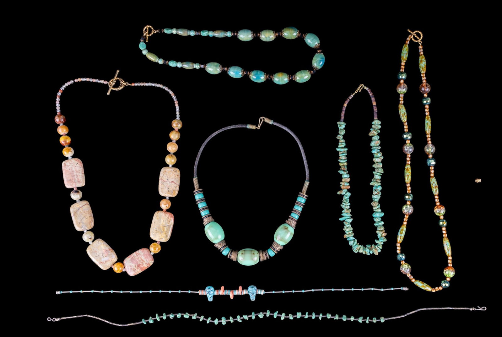 Turquoise, Silver, and Other Necklaces (1 of 11)