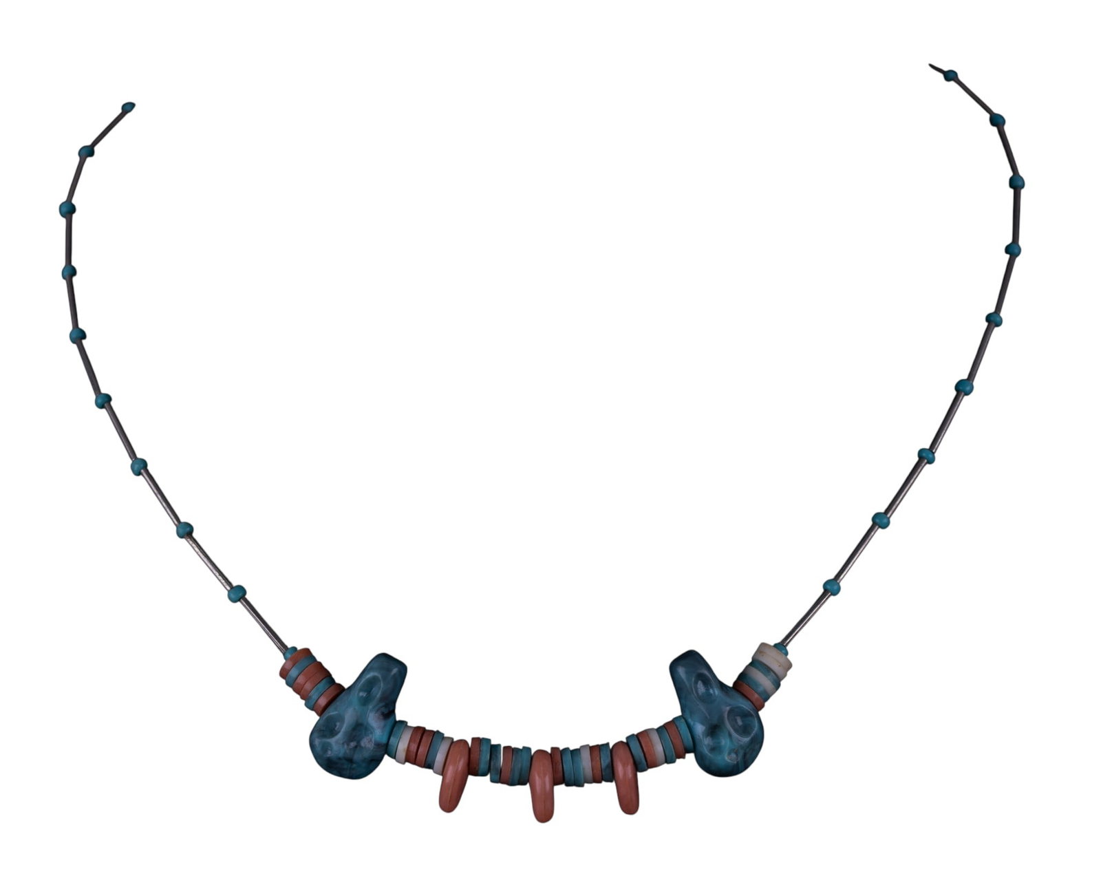 Turquoise, Silver, and Other Necklaces - 9