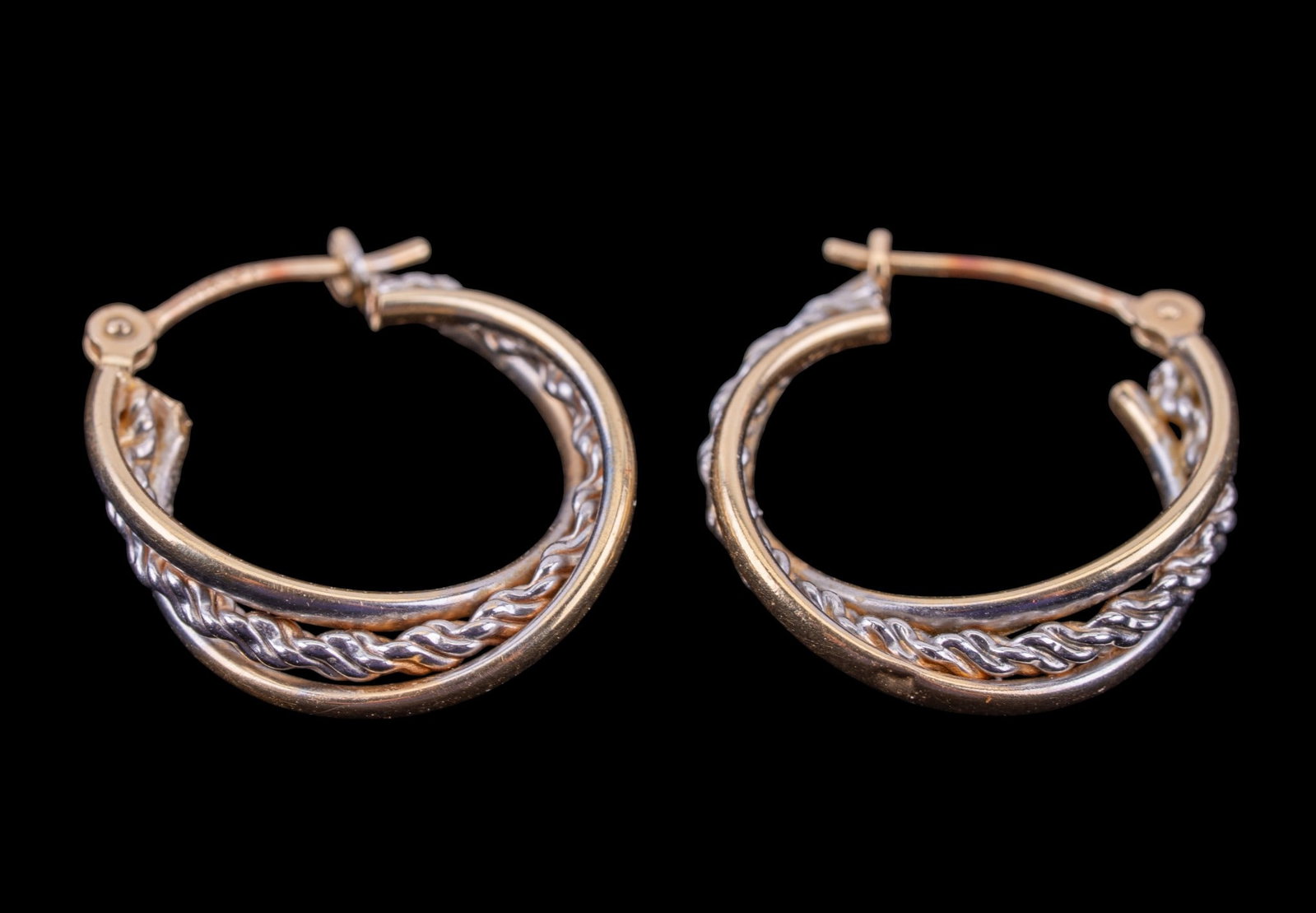 14K Gold Hoop Earrings - 3