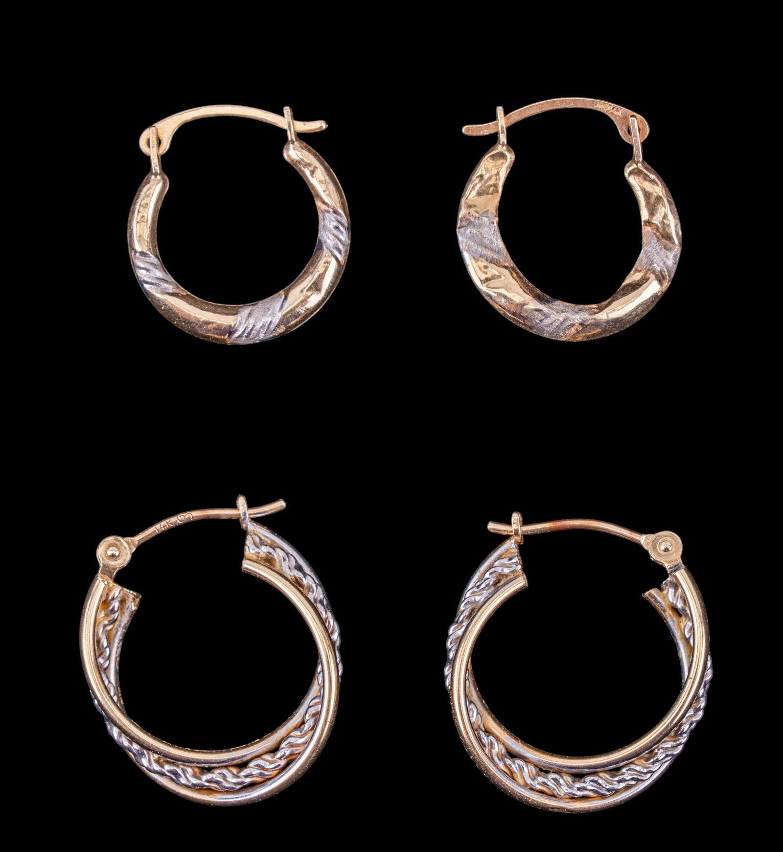14K Gold Hoop Earrings - 7