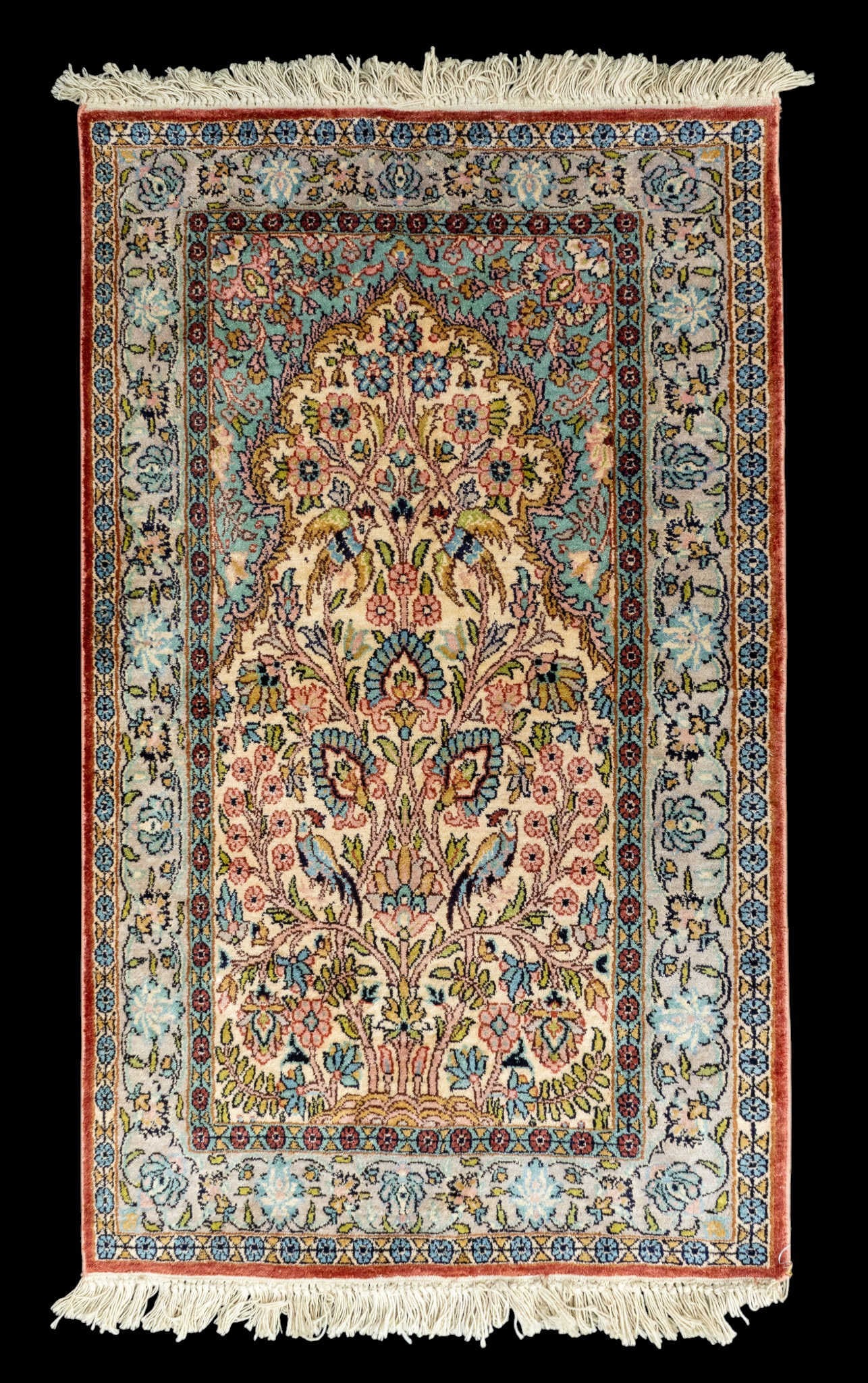 Handmade Oriental Silk Prayer Rug (1 of 5)