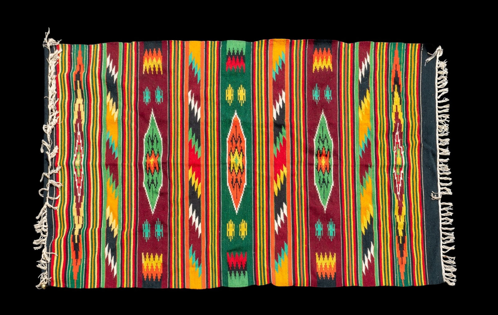 Flat-Woven Multicolored Kilim w/ Wall Rod (1 of 7)