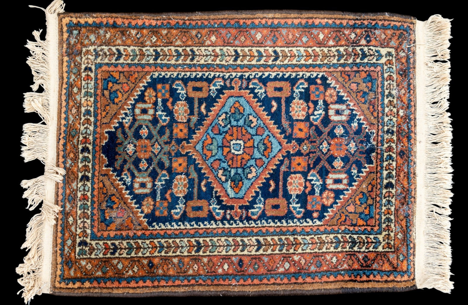 Antique Persian Mat w/ Geometric Design (1 of 12)