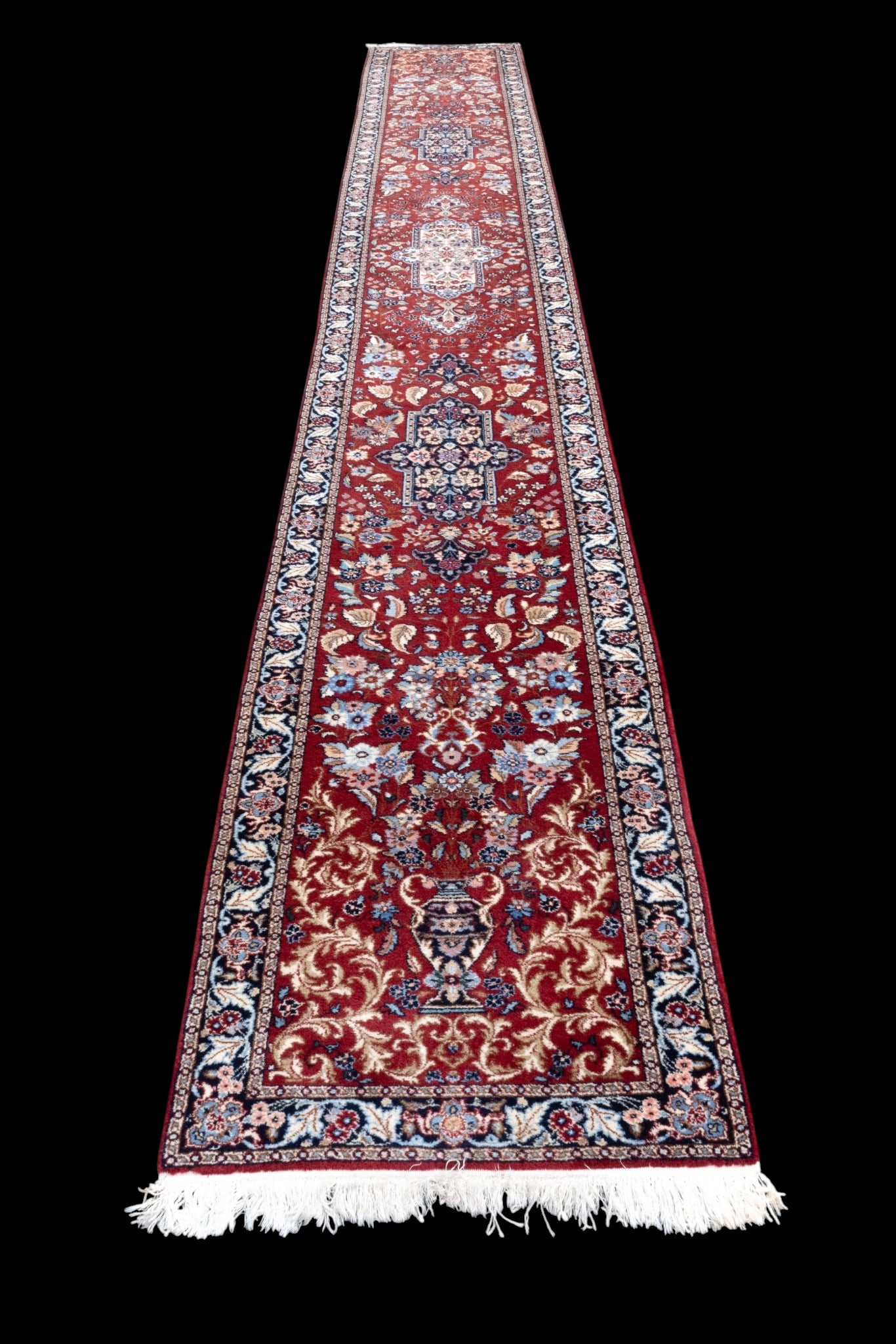 Red Persian Runner Rug ~ 19.75' L (1 of 13)