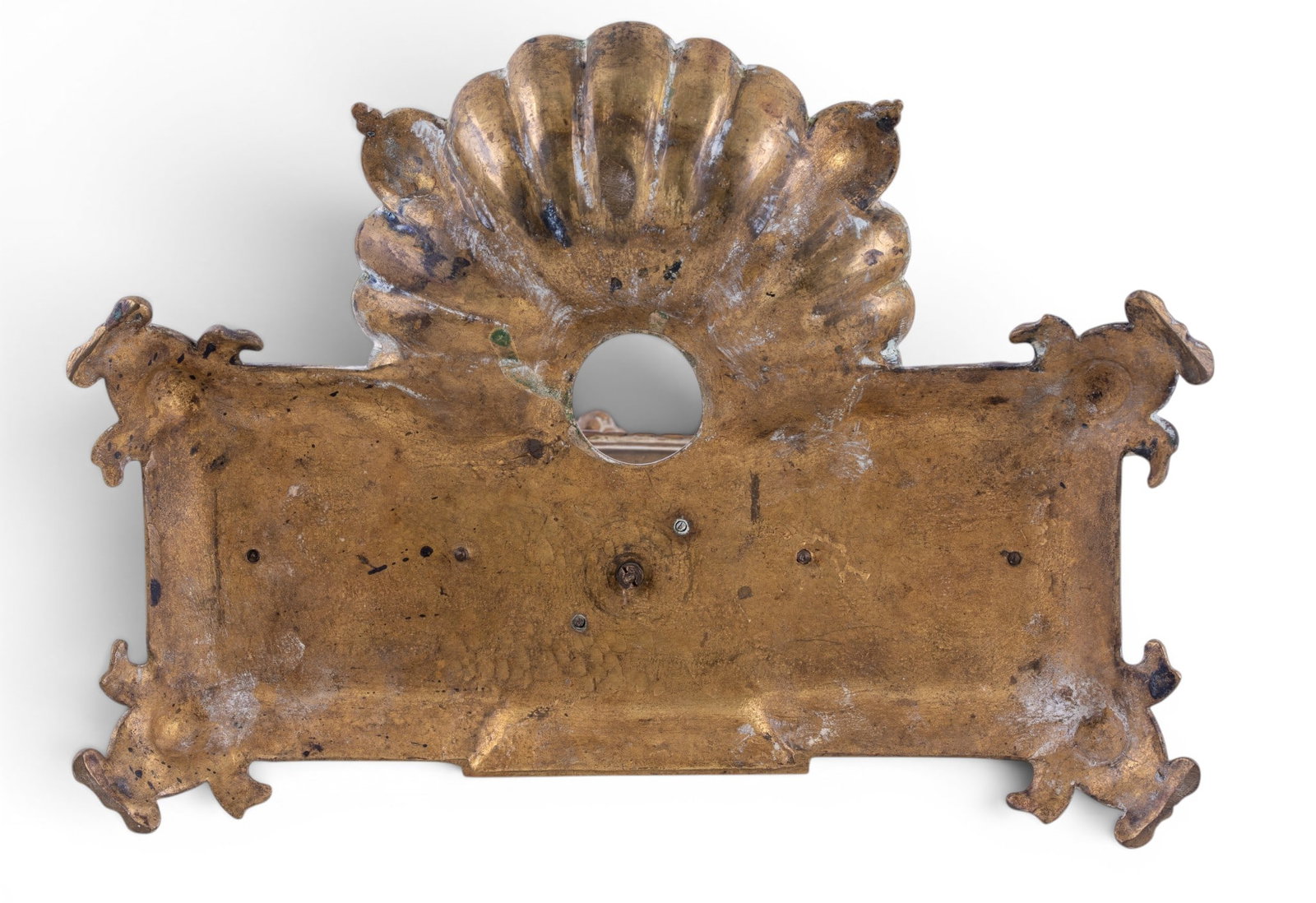 Victorian Bronze Shell Form Double Inkwell - 8