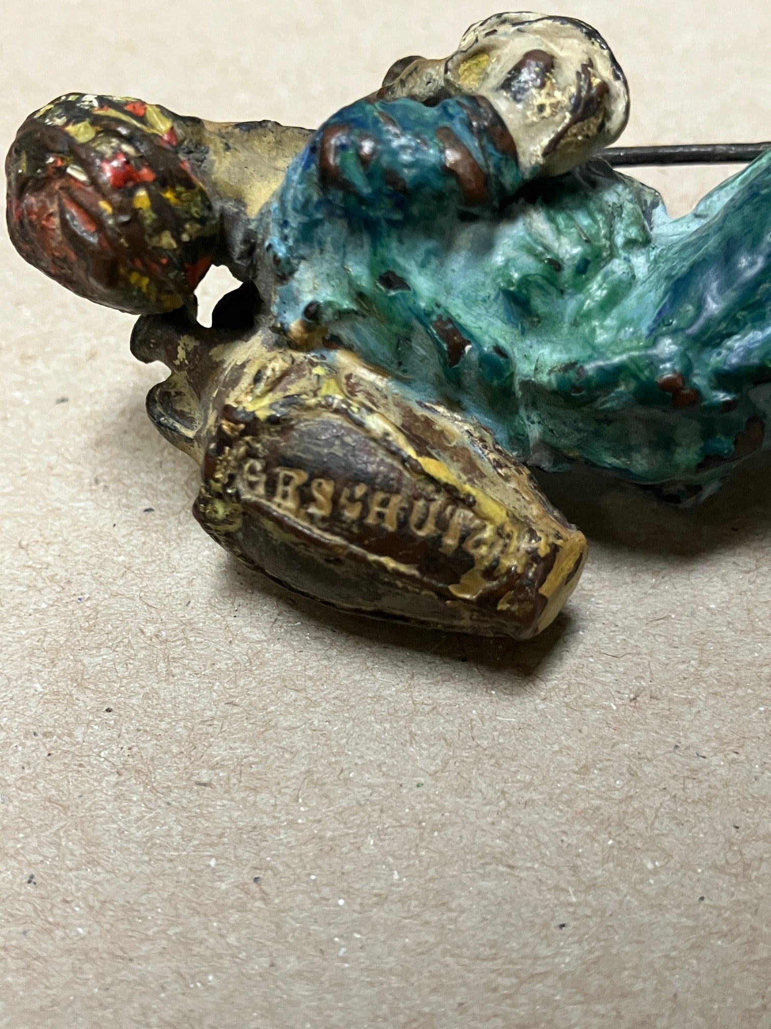 2 Austrian Cold Painted Bronze Figures - 8