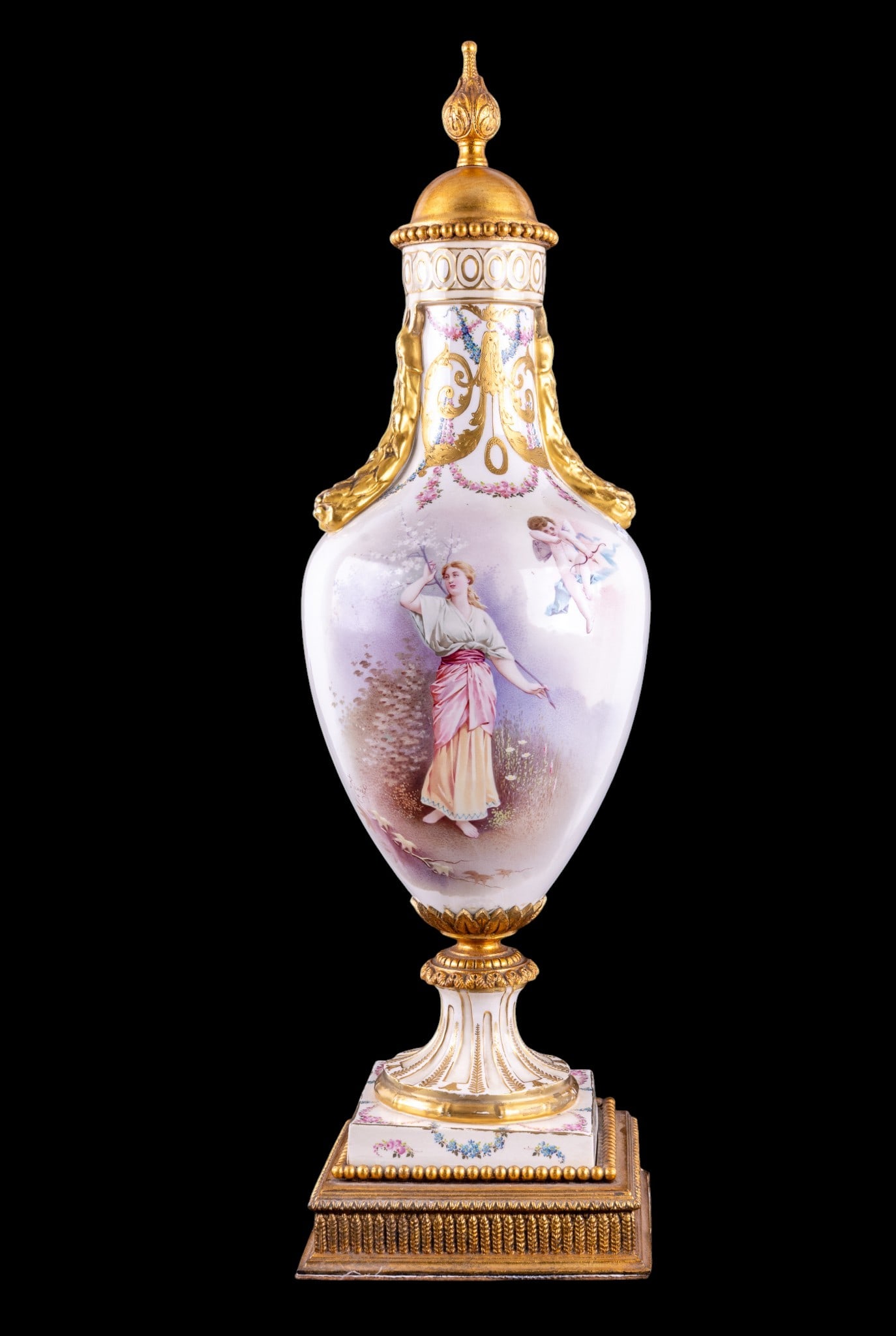 19th French Porcelain Sevres-Style Urn (1 of 8)