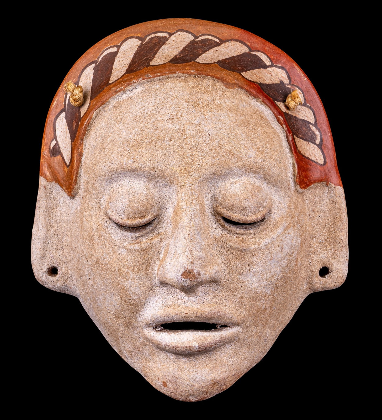 Pre-Columbian Style Terracotta Wall Mask (1 of 5)