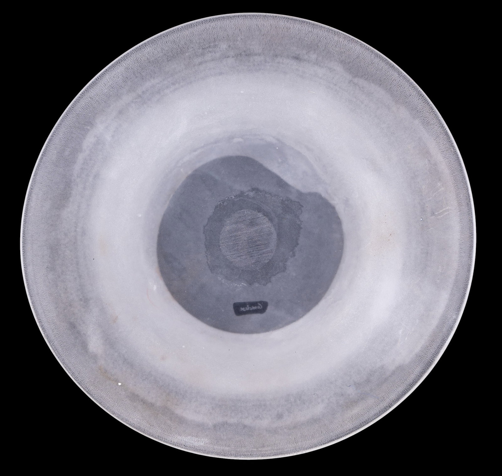 Signed Cenedese Frosted Art Glass Charger (1 of 4)