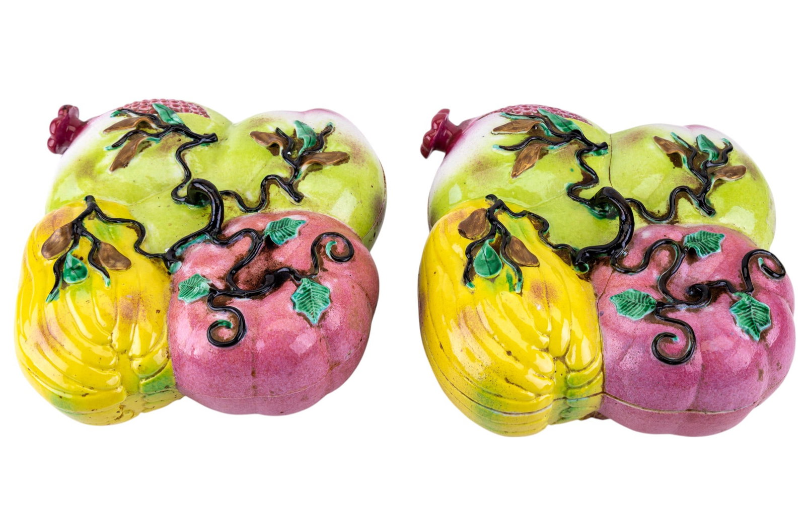 Early Footed Porcelain Chinese Fruit Boxes (2) - 11