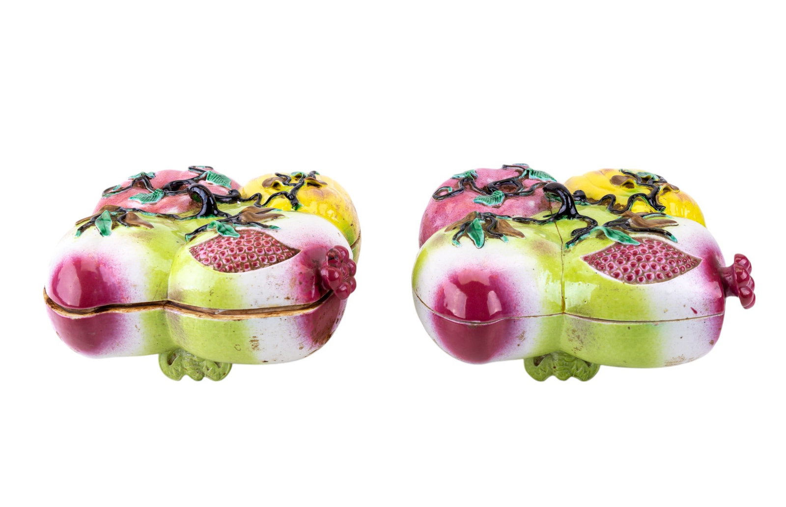 Early Footed Porcelain Chinese Fruit Boxes (2) - 9