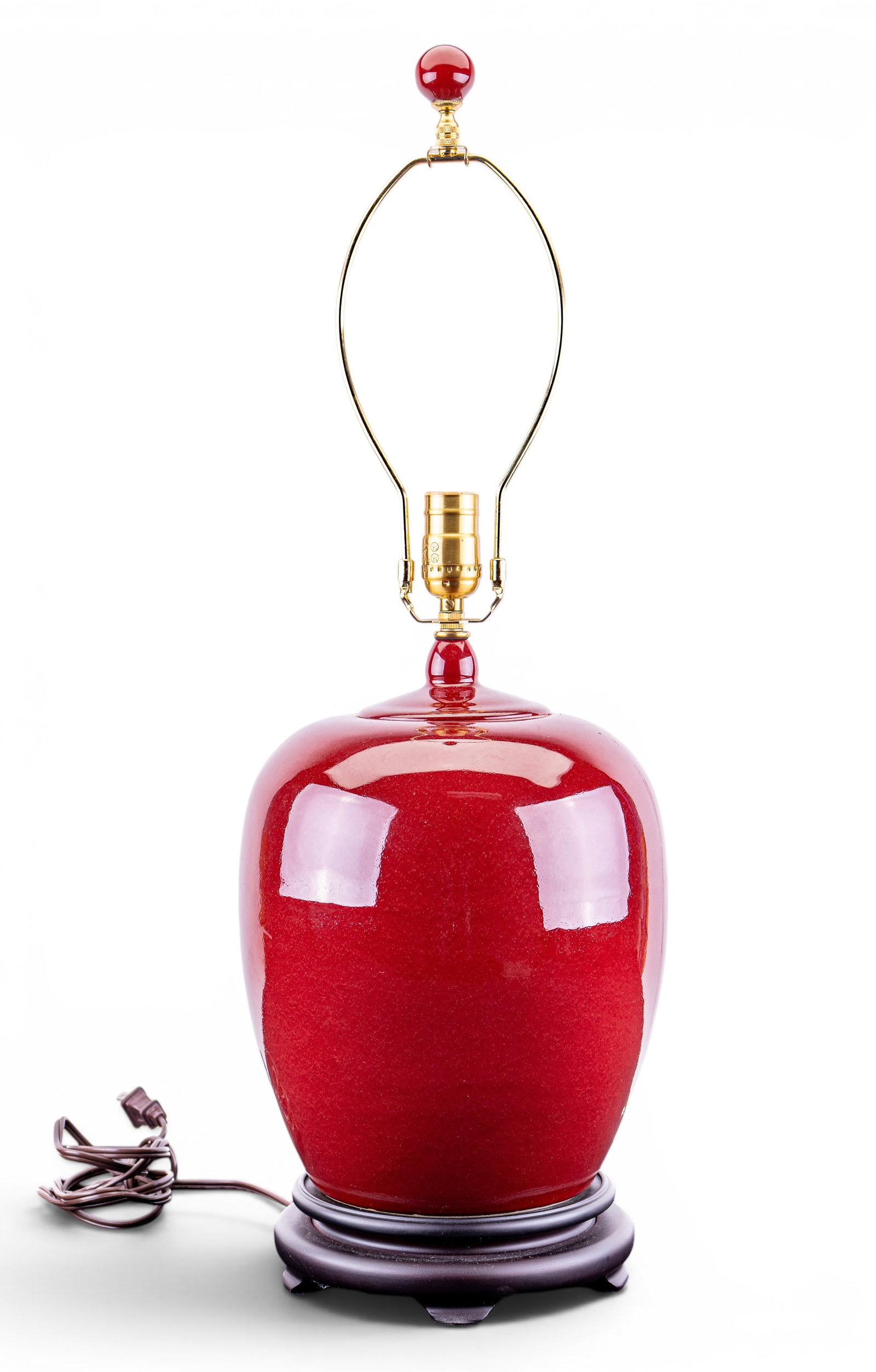 Contemporary Sang De Boeuf Oxblood Lamp (1 of 9)