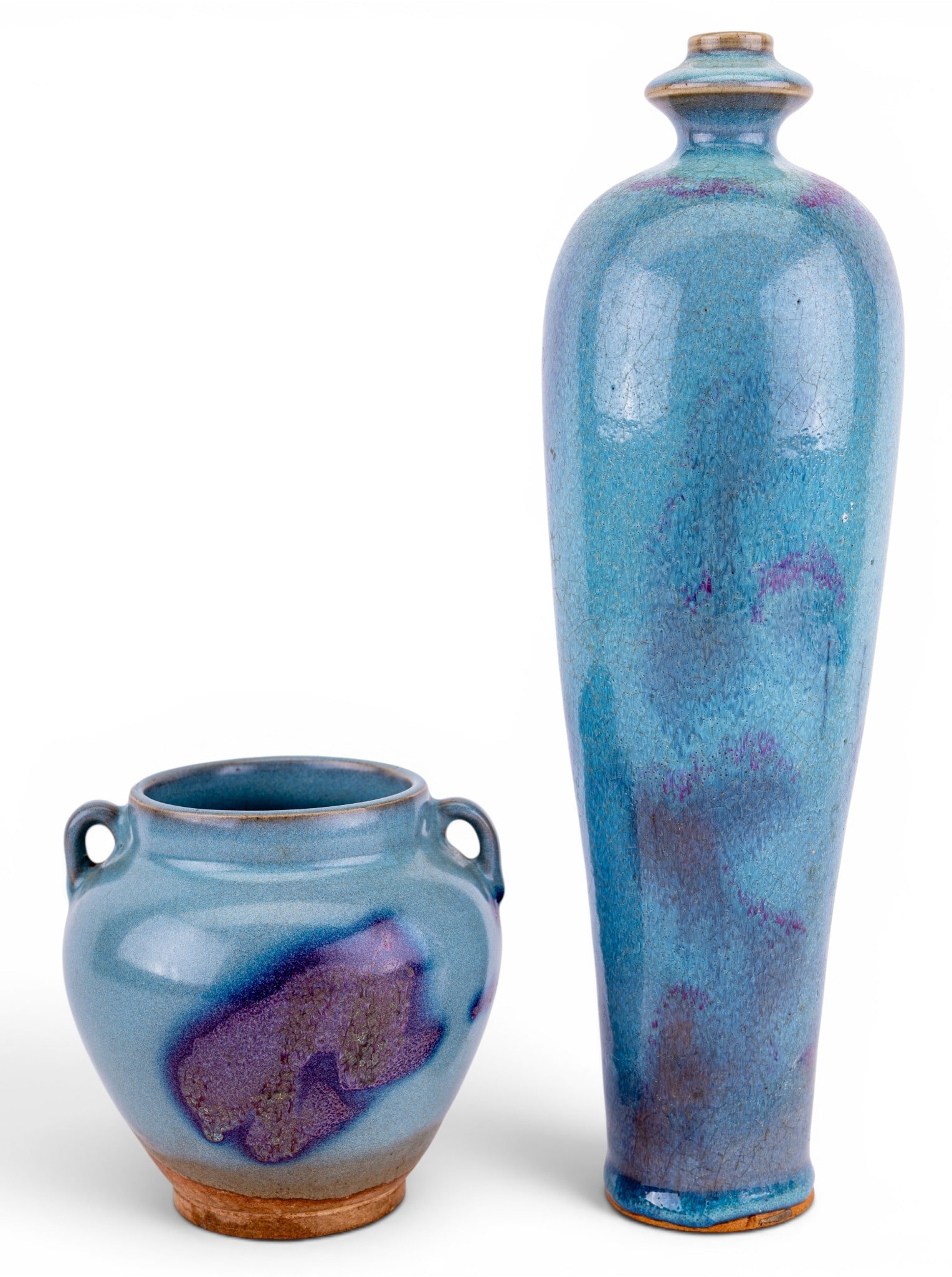 20th C Chinese Jun Ware Vase and Cache Pot (1 of 8)