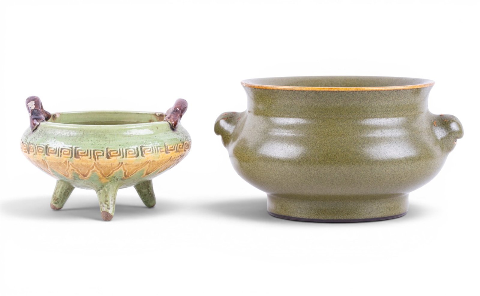 Chinese Earthenware Cache Pot and Censer (1 of 6)