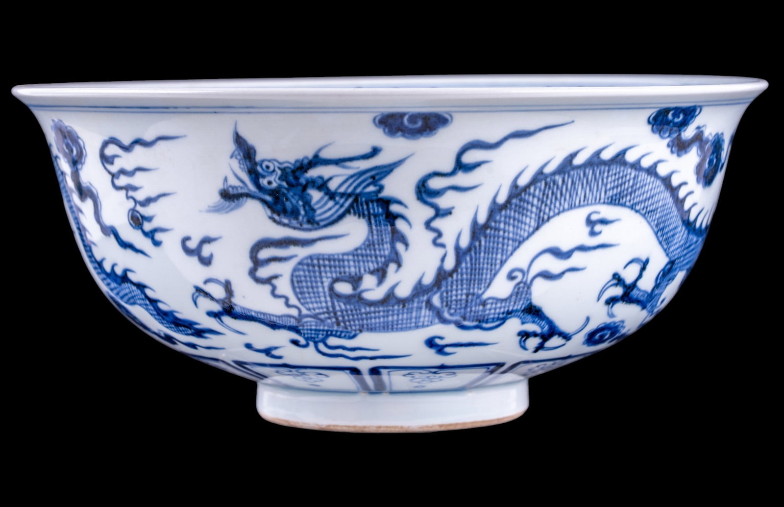 Chinese Blue and White Dragon Bowl (1 of 10)