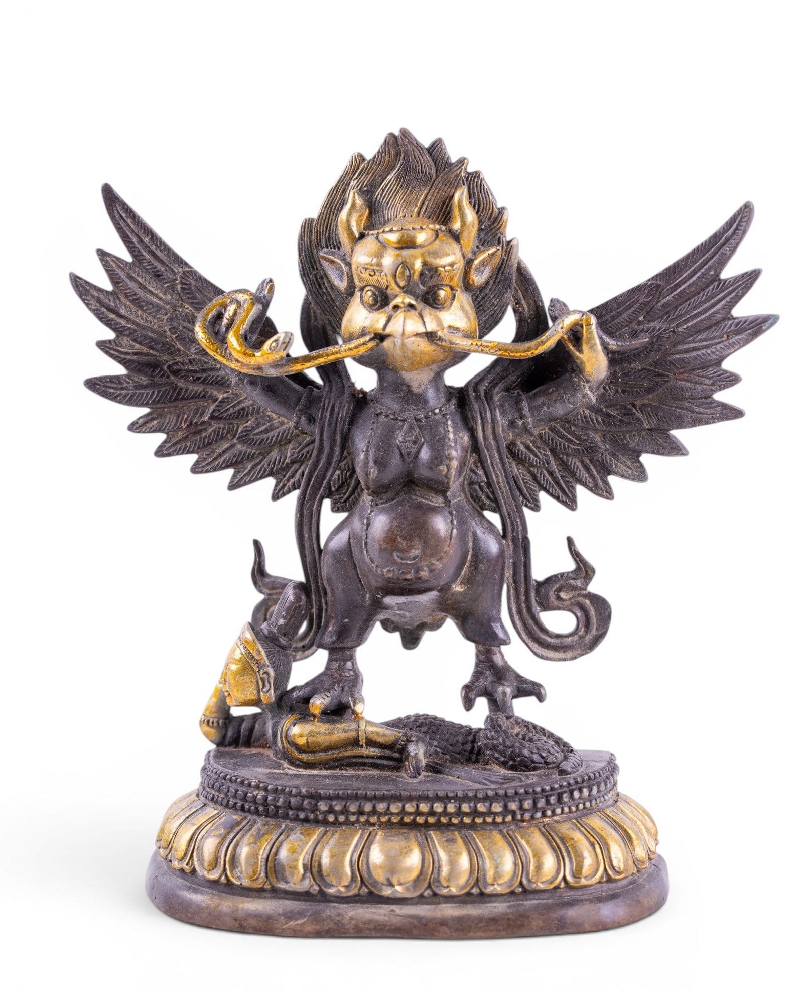 Chinese Bronze Garuda Temple Statue (1 of 6)
