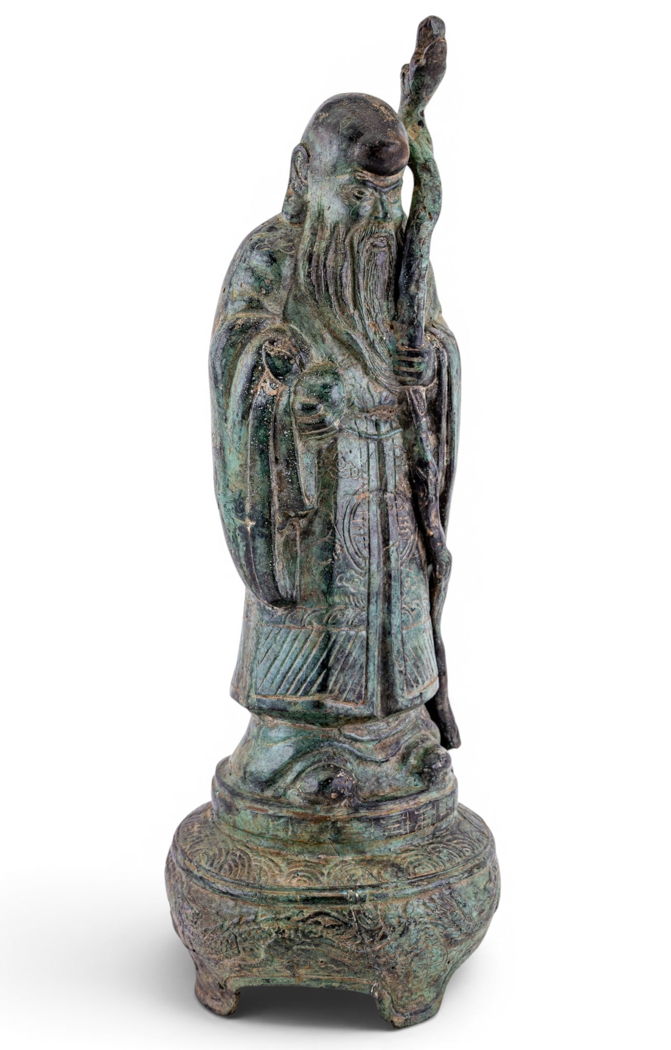Hollow Bronze Figural Sculpture Chinese Immortal (1 of 9)