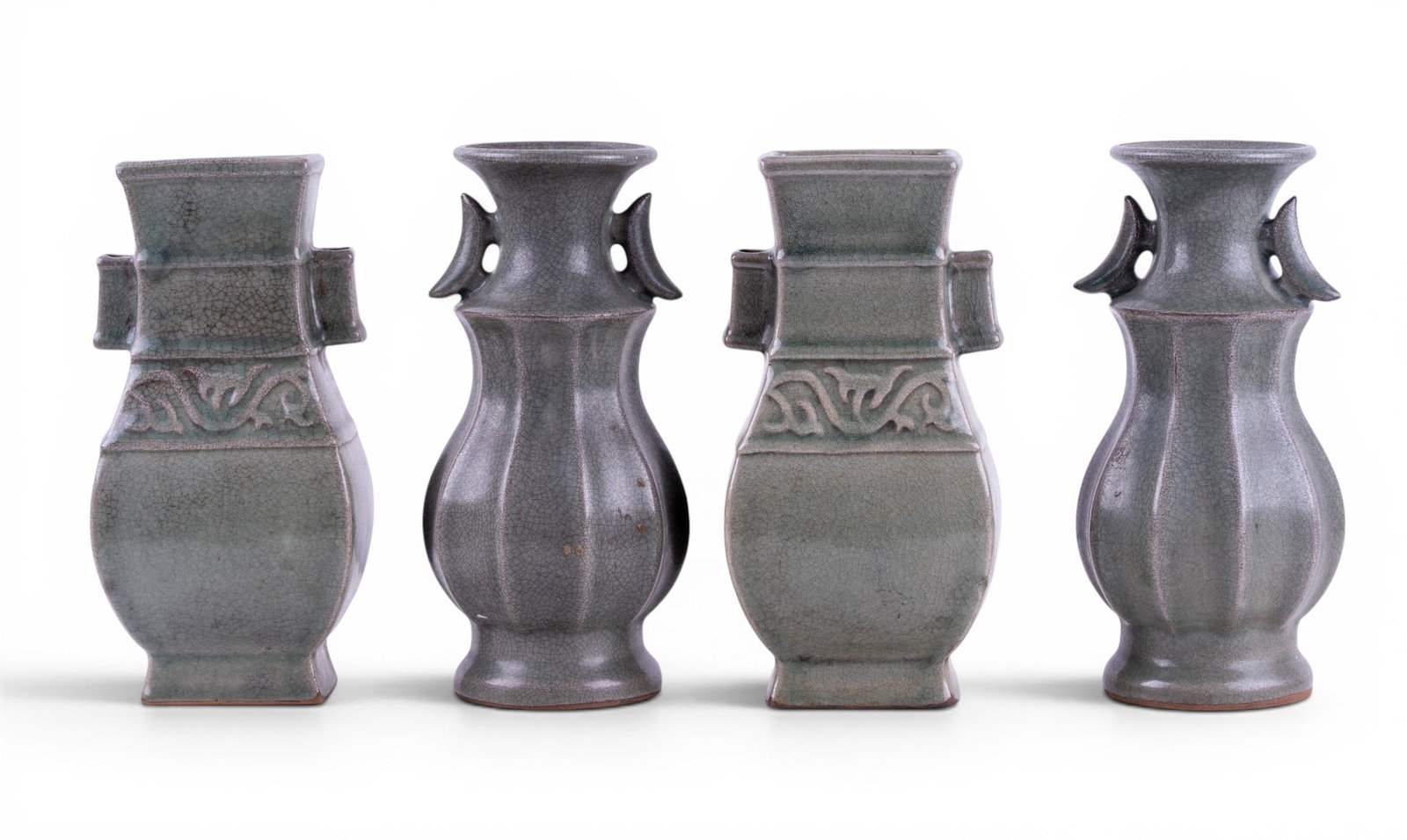 Chinese Guan Kiln Style Celadon Vases (4) (1 of 9)