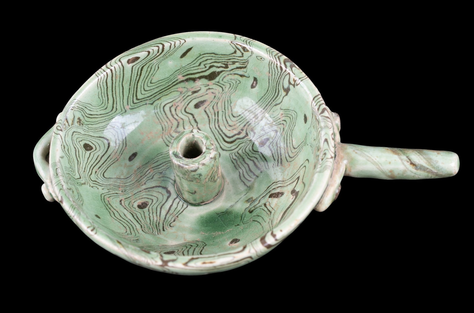 Chinese Green Glazed Pottery Candle Holder (1 of 7)