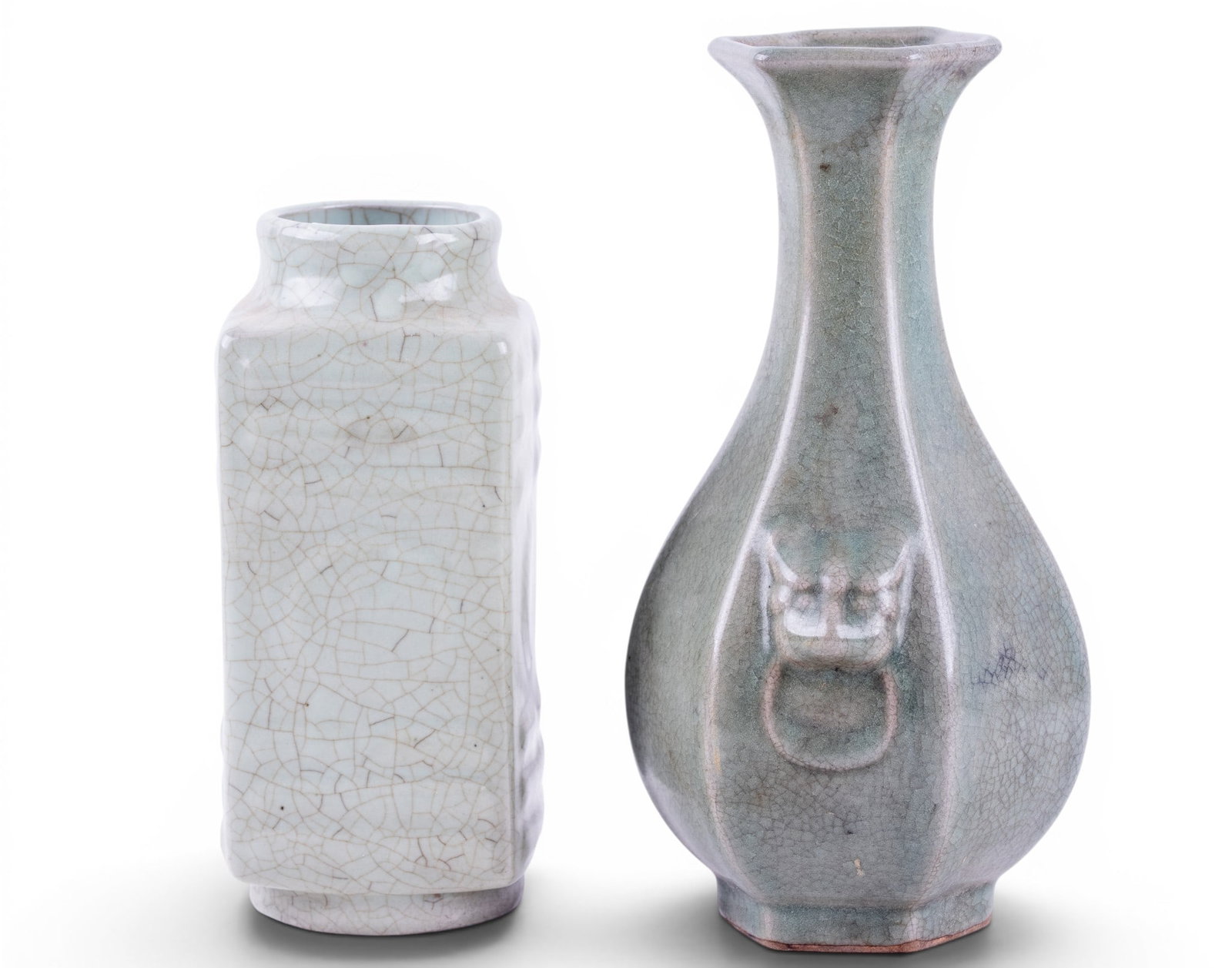 2 Chinese Celadon Porcelain Vases (1 of 9)