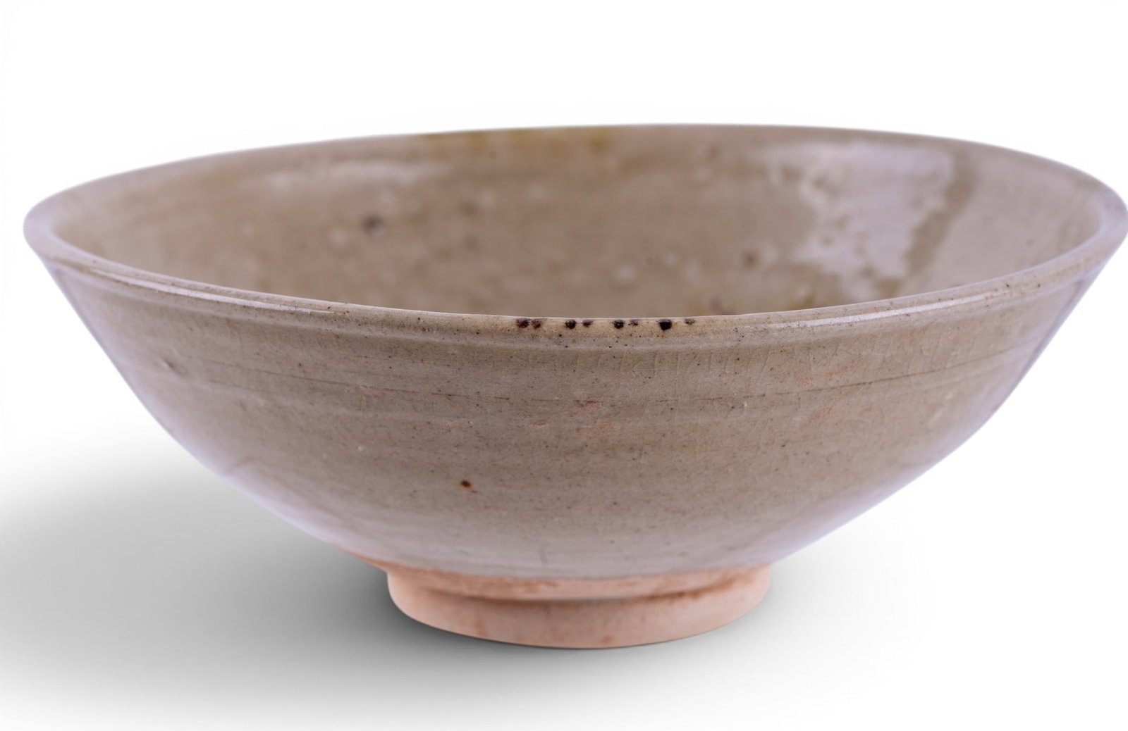 Studio Glazed Pottery Bowl: Studio glazed pottery bowl featuring a bird motif with stylized floral decoration to the interior. Measures approx. 6" Diameter.