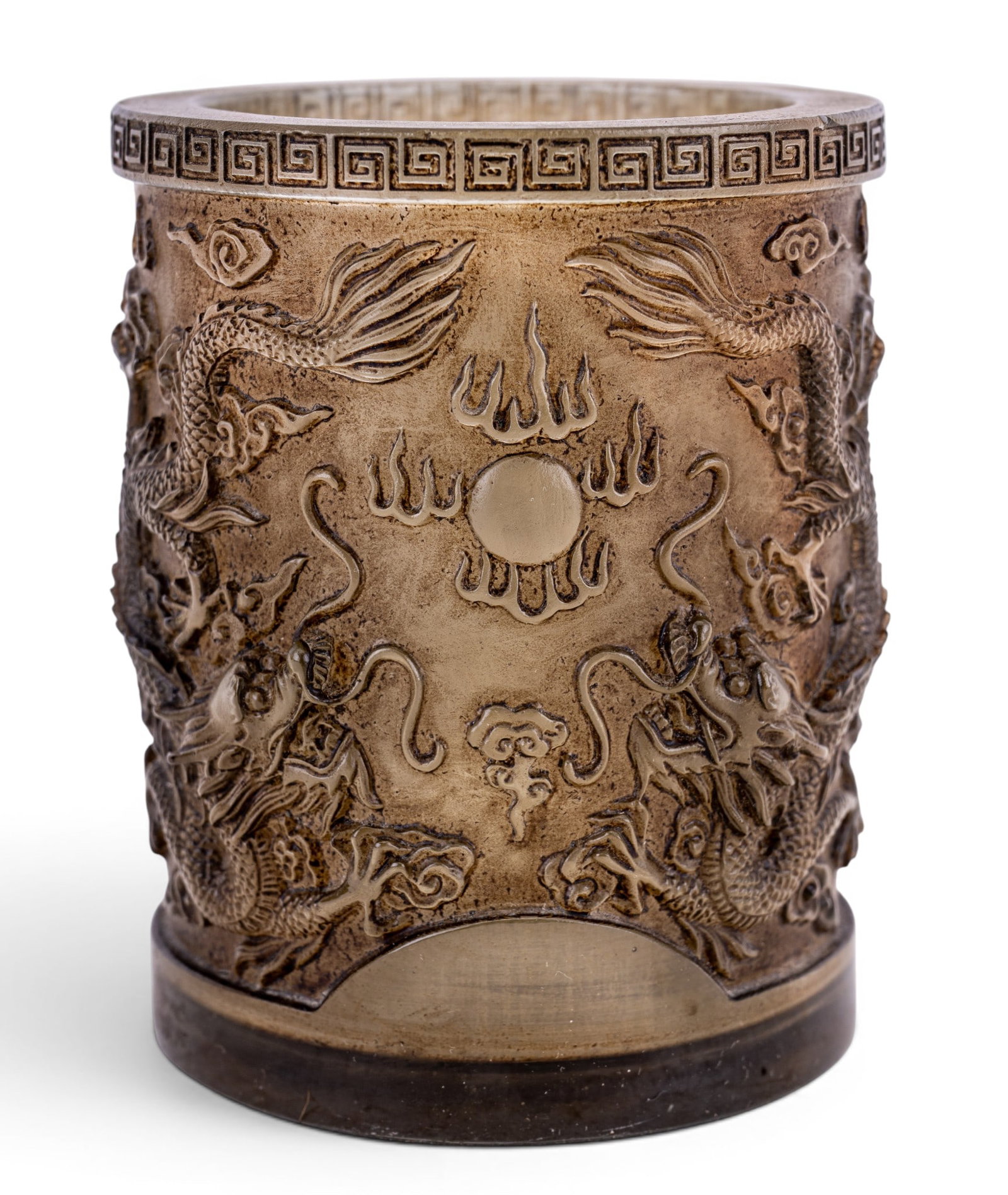 Peking Glass Brush Pot (1 of 9)
