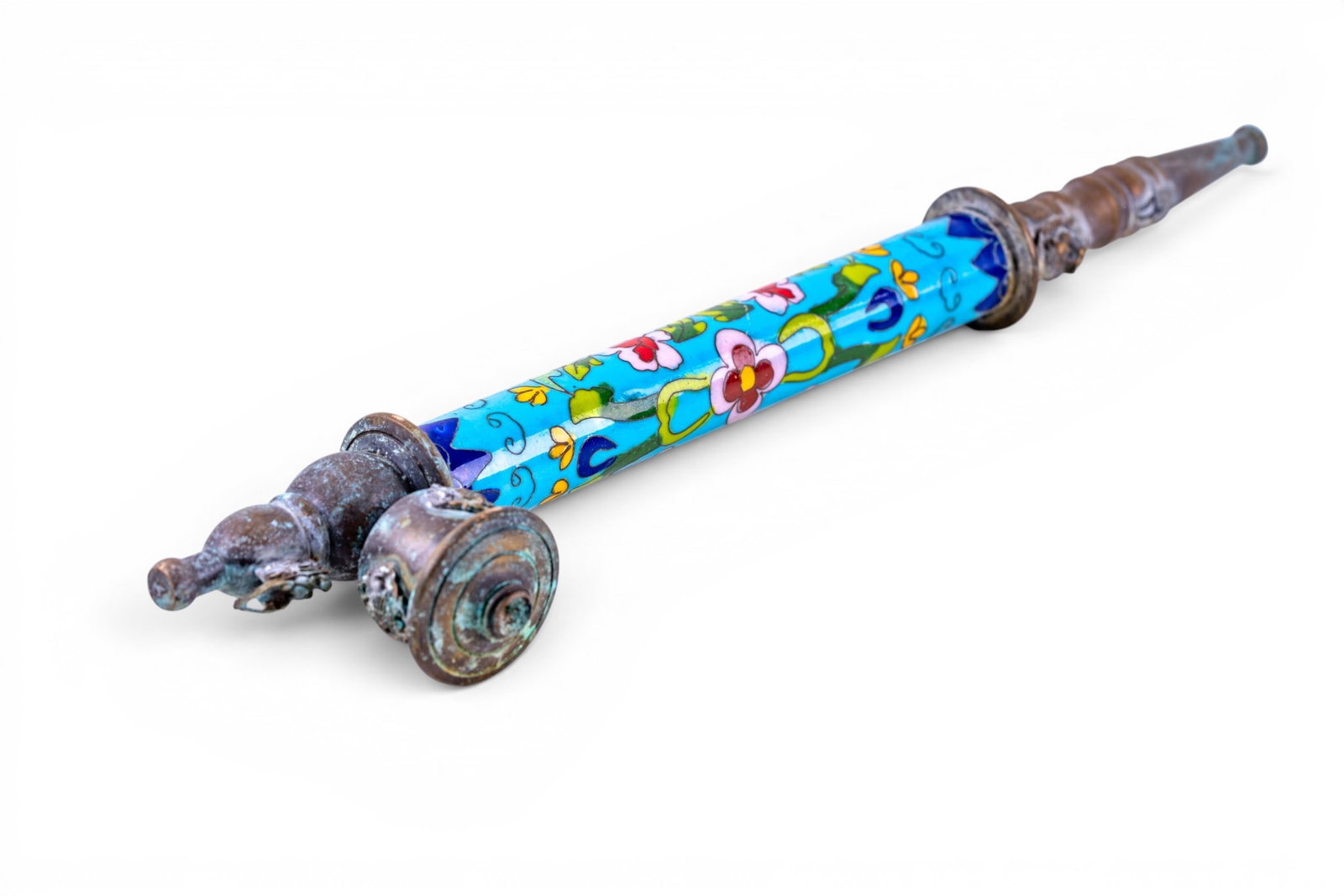 Chinese Cloisonne Opium Pipe (1 of 9)
