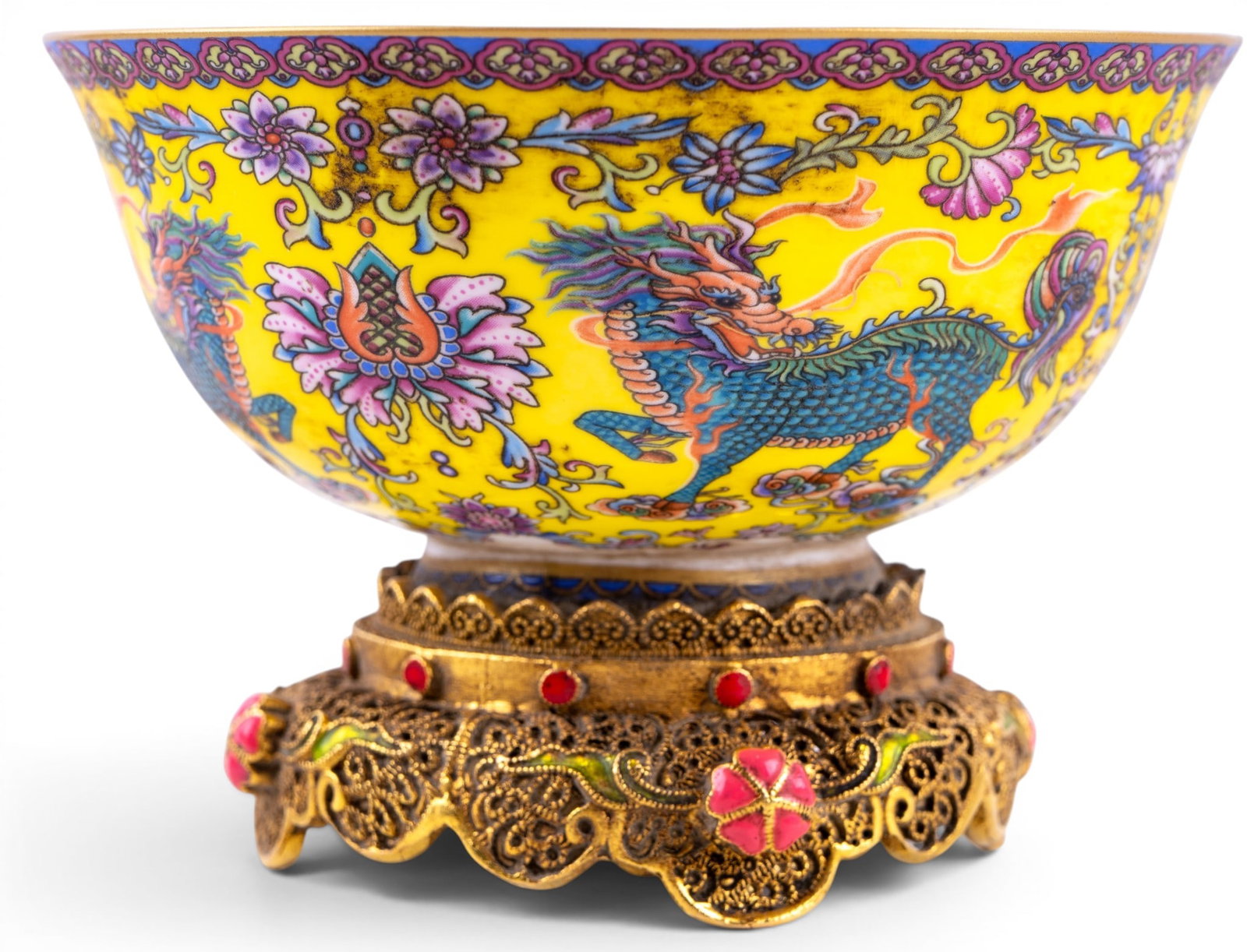 Chinese Yellow Ground Dragon Bowl (1 of 10)