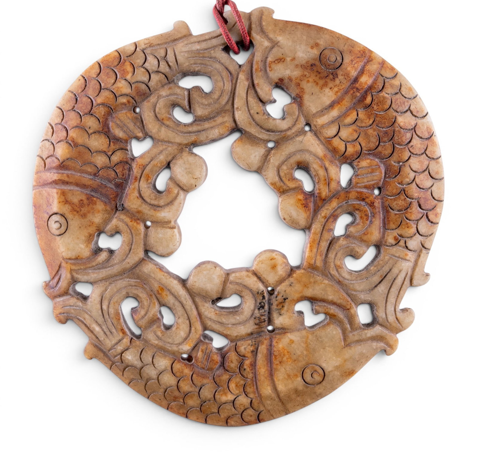 Circular Chinese Soapstone Pendant (1 of 5)
