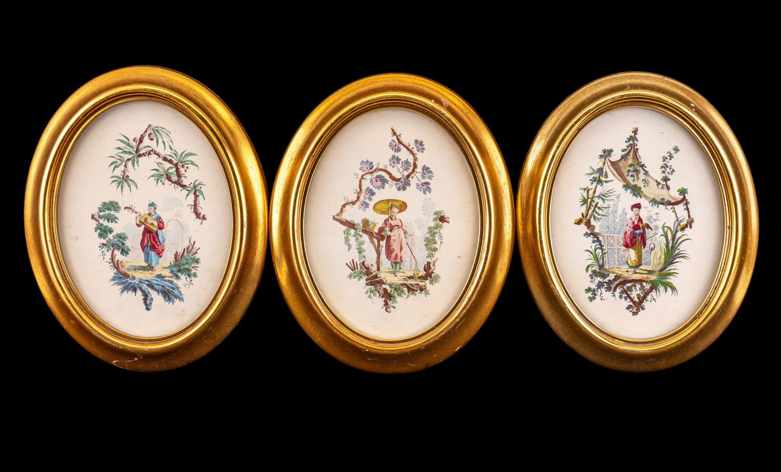 3 Ethan Allen Framed Chinoiserie Prints (1 of 11)