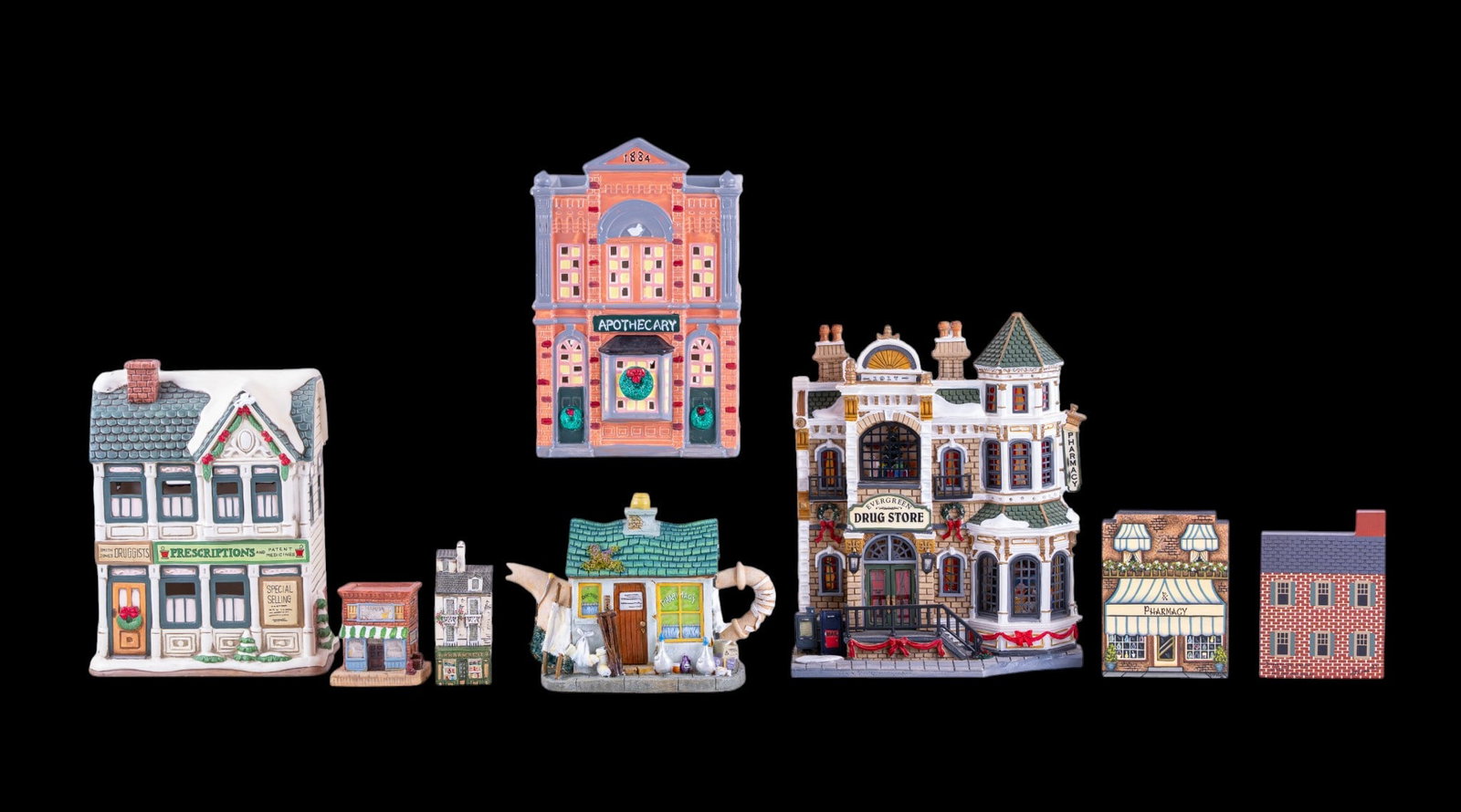Vintage Apothecary Christmas Village Scenery (1 of 19)