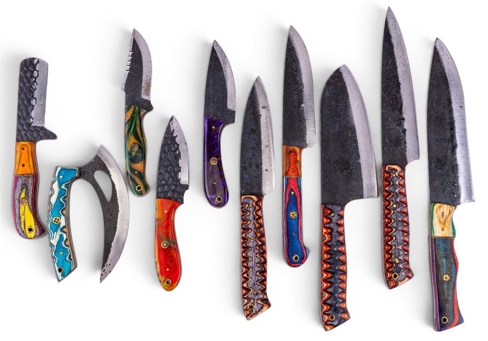 Handmade Knives w/ Resin Handles, (10) (1 of 11)