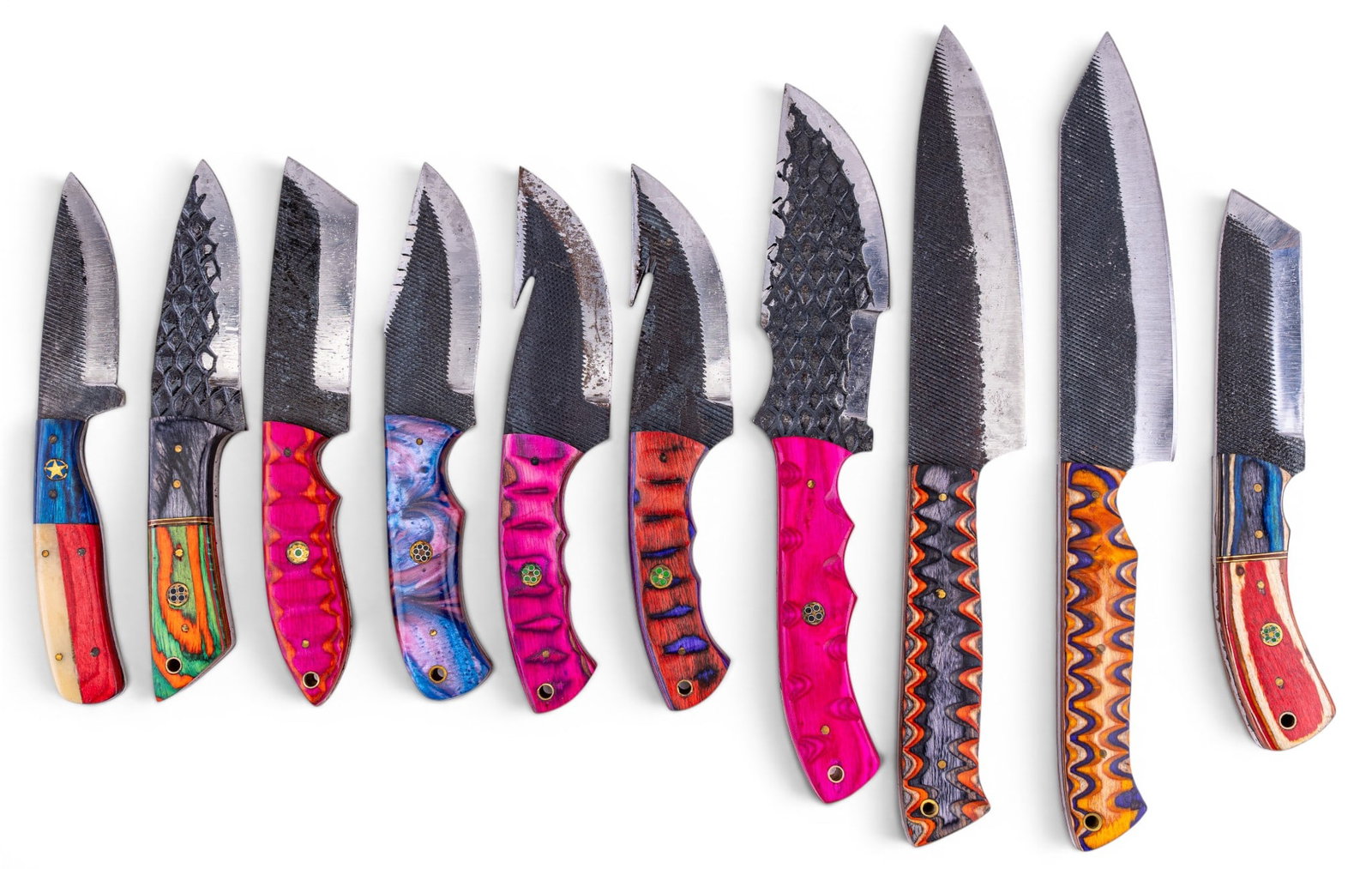 Handmade Knives w/ Resin Handles (10) (1 of 9)