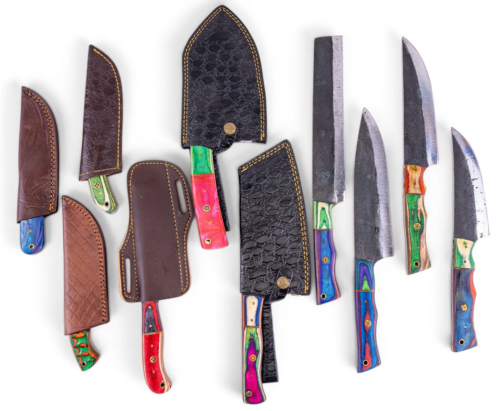 Handmade Knives w/ Resin Handles (10) (1 of 9)