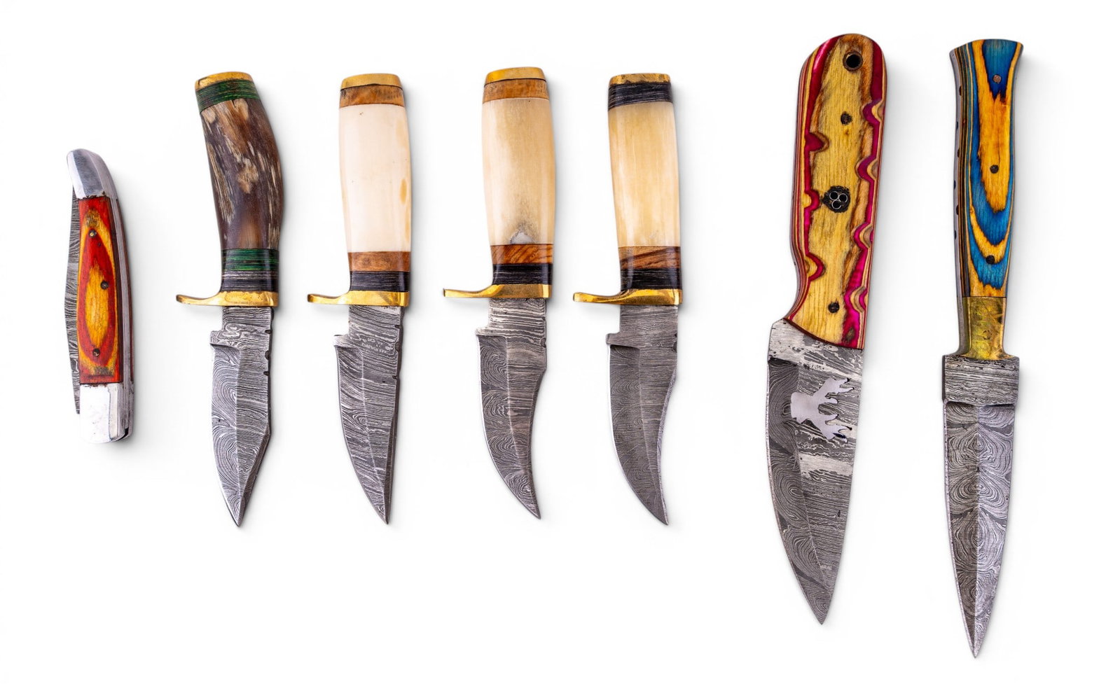 Damascus Steel Knives (7pc) (1 of 12)