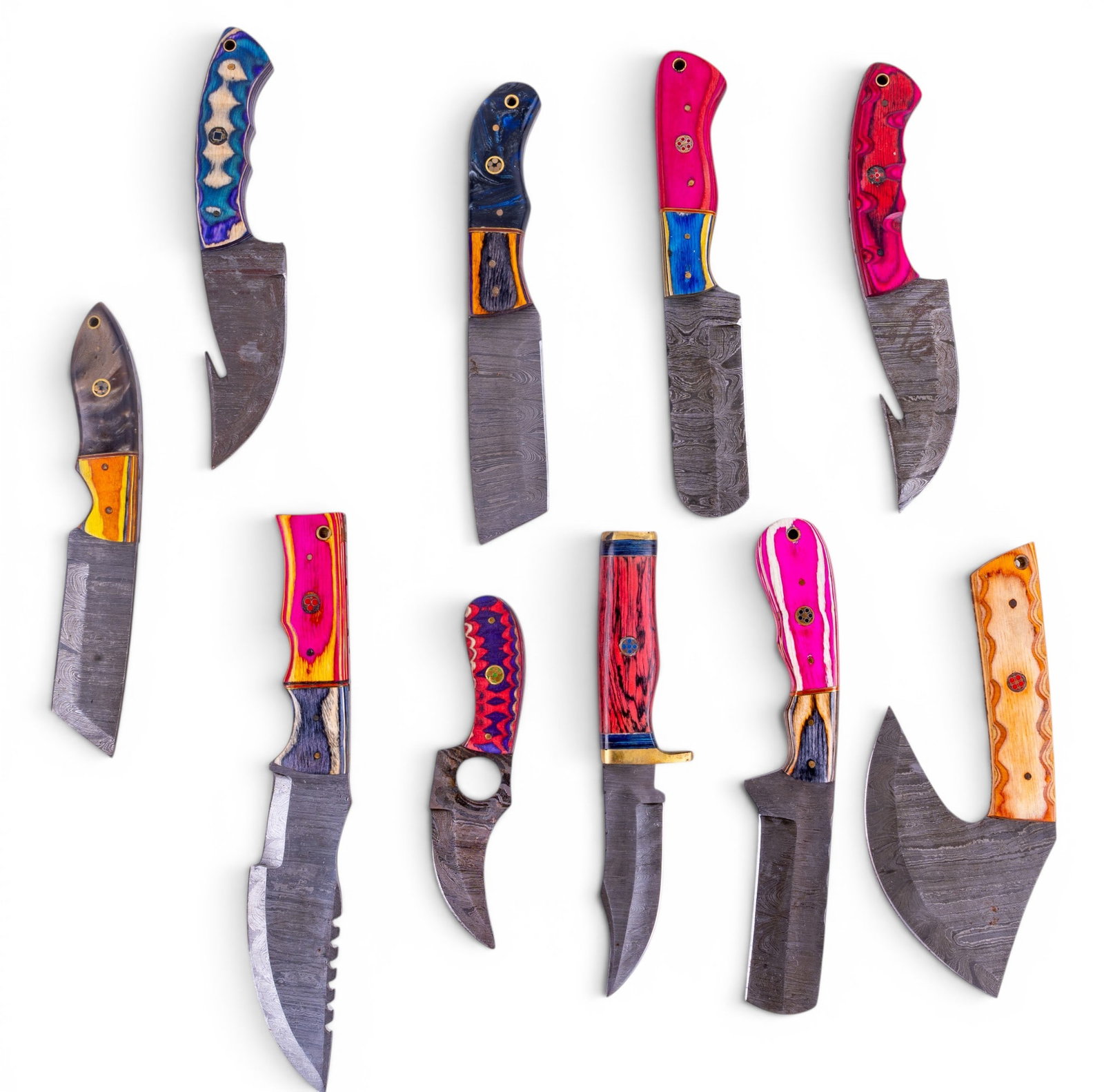 Damascus Steel Hunting and Other Knives (10) (1 of 9)