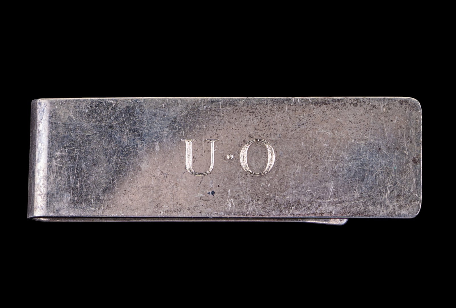 Tiffany & Co Sterling Monogrammed Money Clip: Tiffany & Co sterling silver monogrammed money clip, weighs approx. 0.7oz.