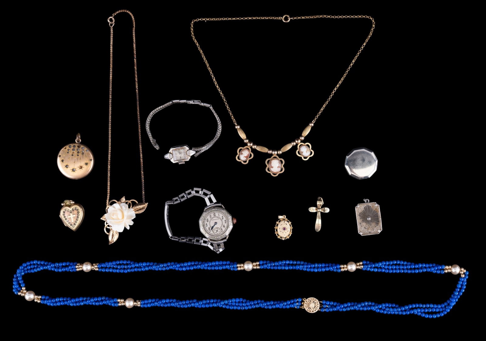 Antique Gold Filled Watches and Jewelry (1 of 16)