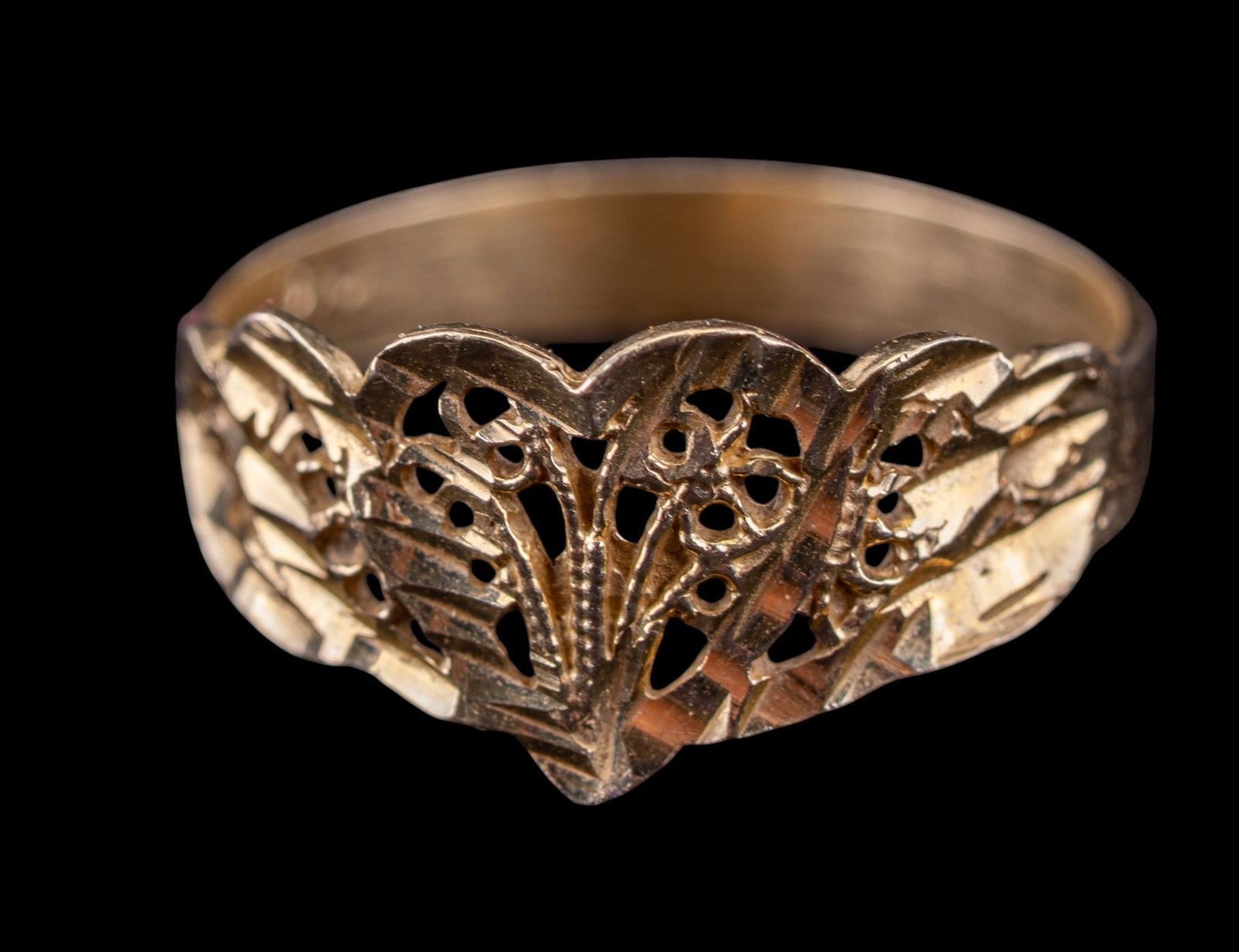 14K Gold Openwork Ring - 5
