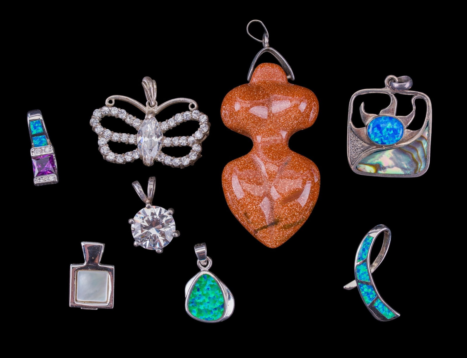 8 Sterling Silver Pendants (1 of 4)