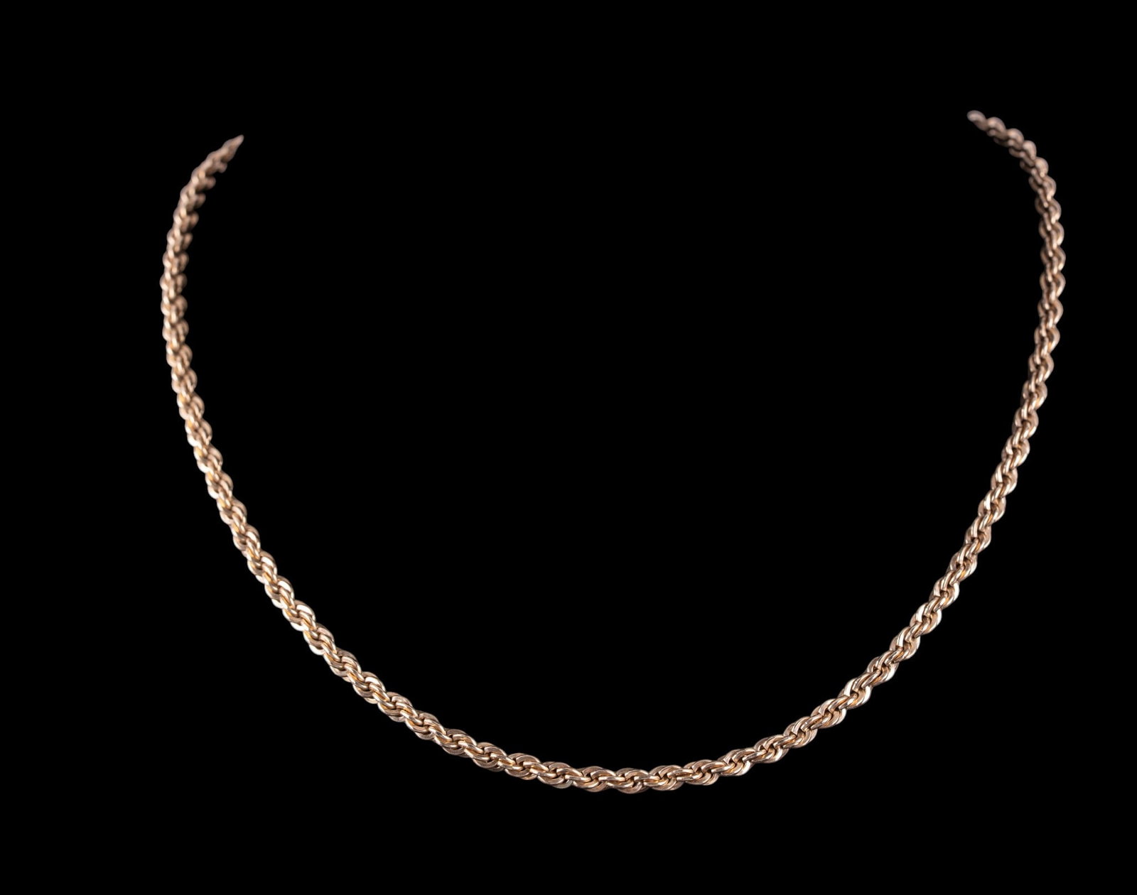 Yves Saint Laurent Gold Filled Chain: An Yves Saint Laurent gold filled classic rope chain, measures approx. 8.5" on the drop.
