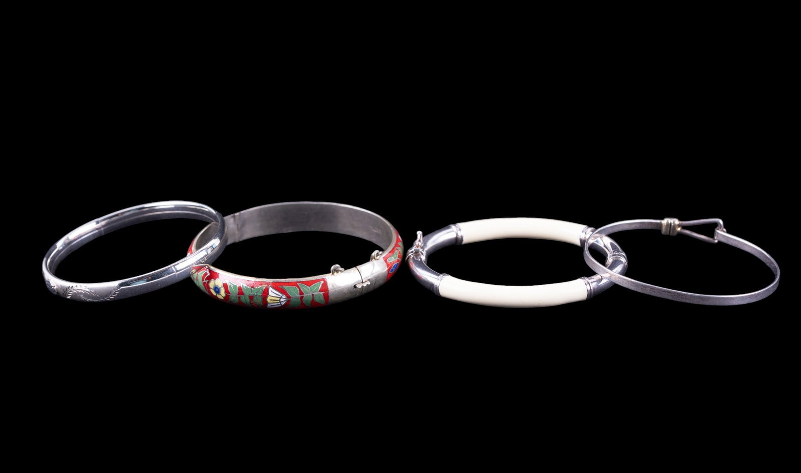 Sterling Silver Hinged Bangle Bracelets (1 of 14)