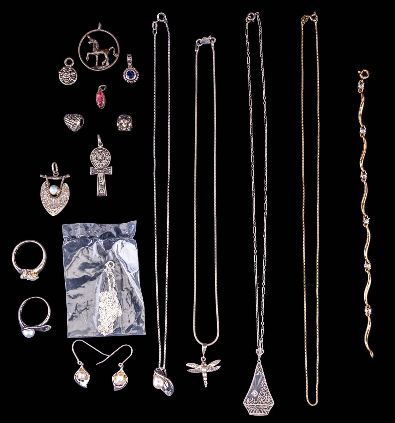 Sterling Pendants, Charms, and Rings (1 of 20)