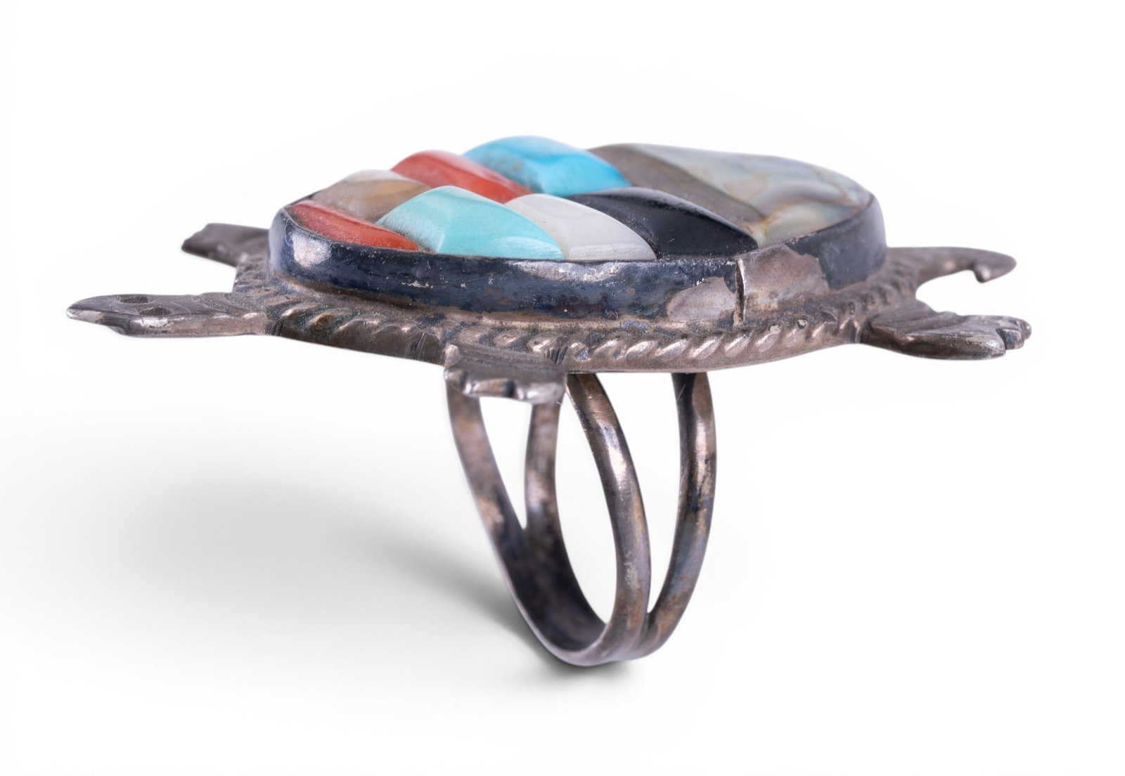 Early Native Style Turtle Ring - 7