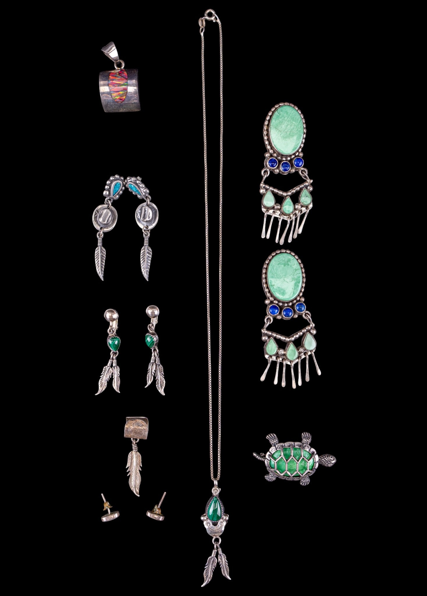 Malachite, Opal, and Other Stone Sterling Jewelry (1 of 13)
