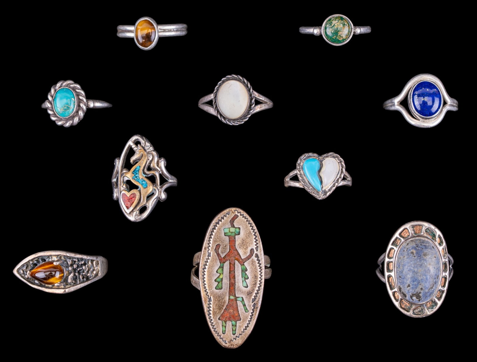Natural Stone and Sterling Silver Rings (1 of 18)