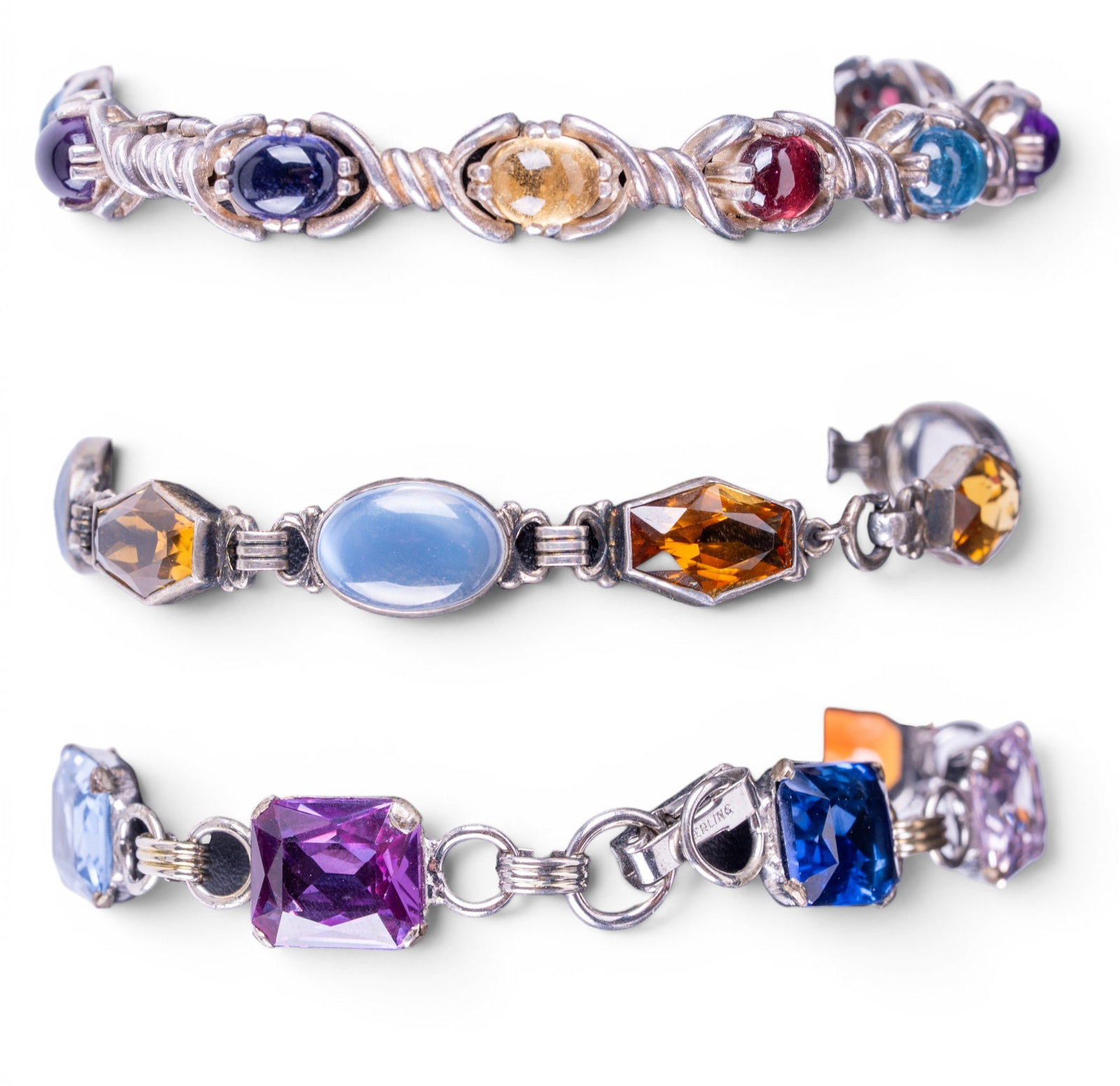 Colorful Stone Sterling Bracelets (1 of 6)