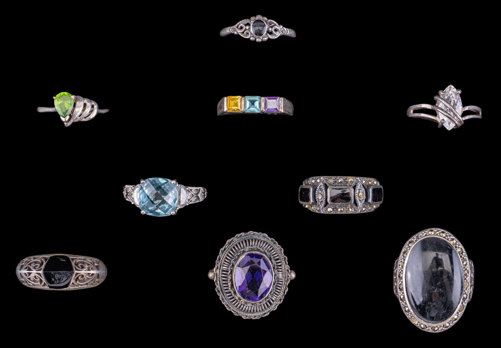 Art Deco Style Sterling Rings (9) (1 of 20)