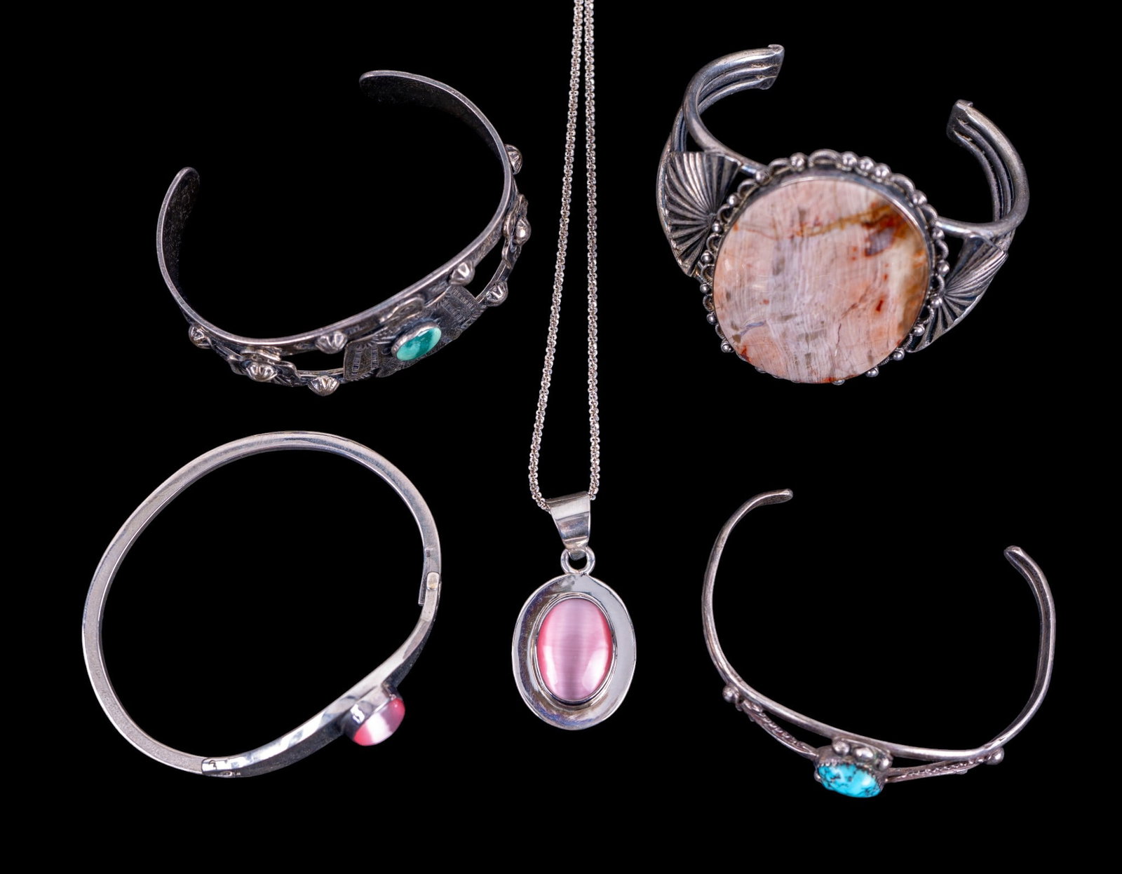 Natural Stone and Sterling Cuff Bracelets and More (1 of 16)