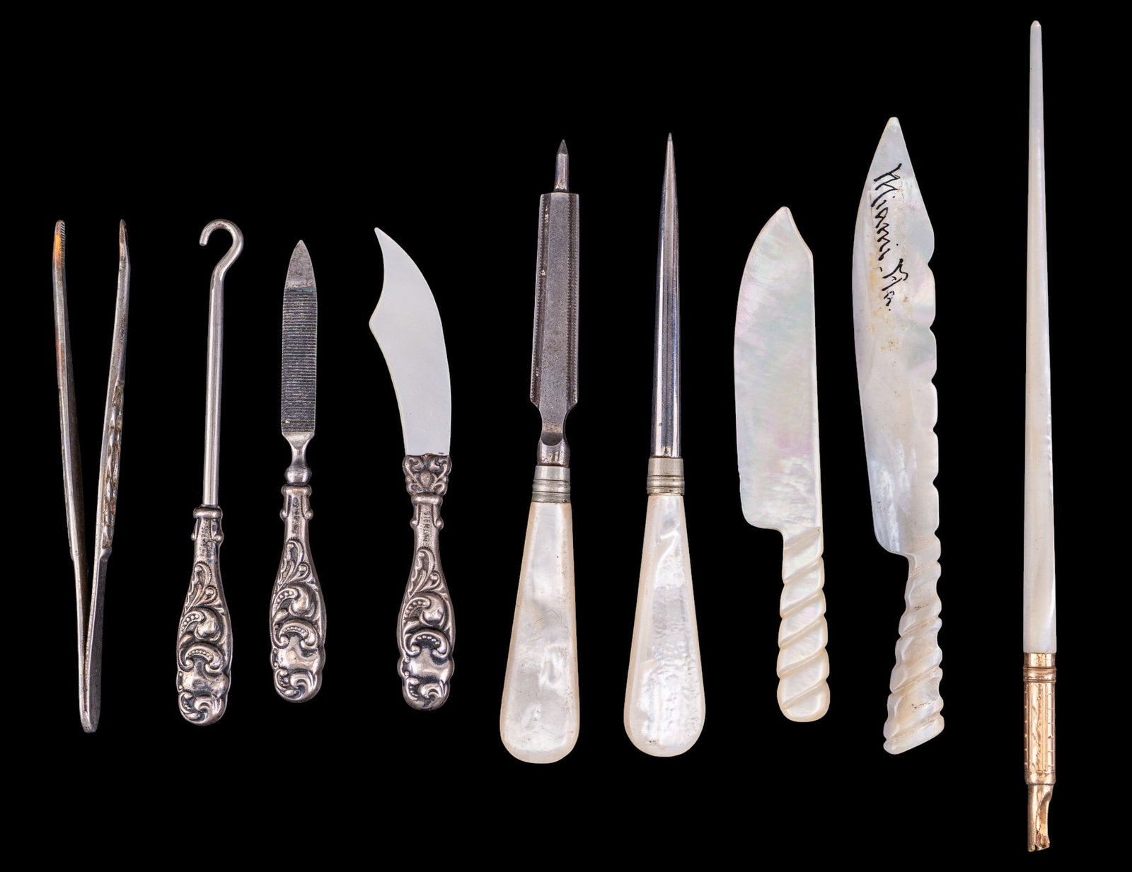 Sterling and Mother of Pearl Manicure Sets (1 of 7)